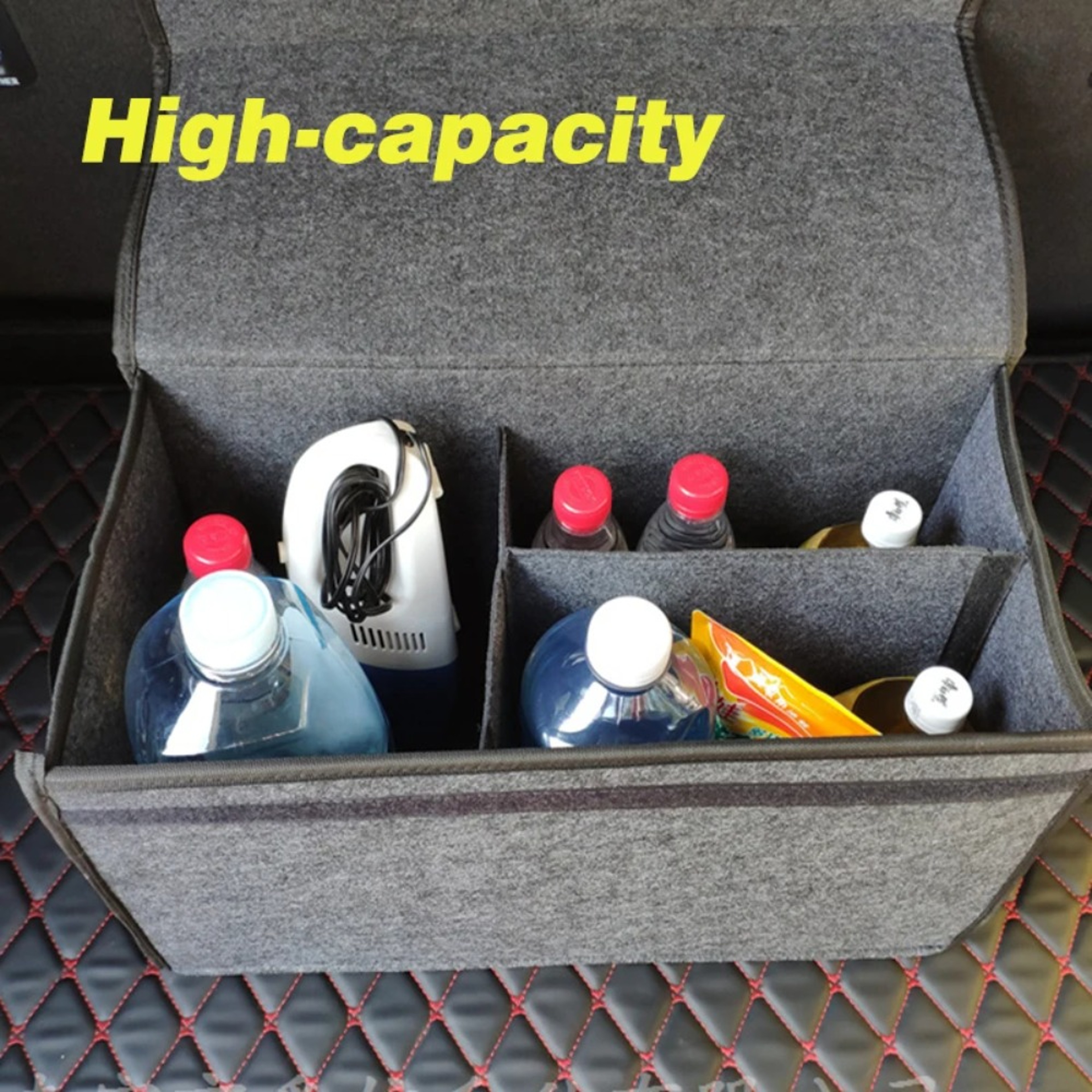 Large Car Trunk Organizer Soft Felt Anti Slip Car Storage Box for Tools and Accessories – view 5