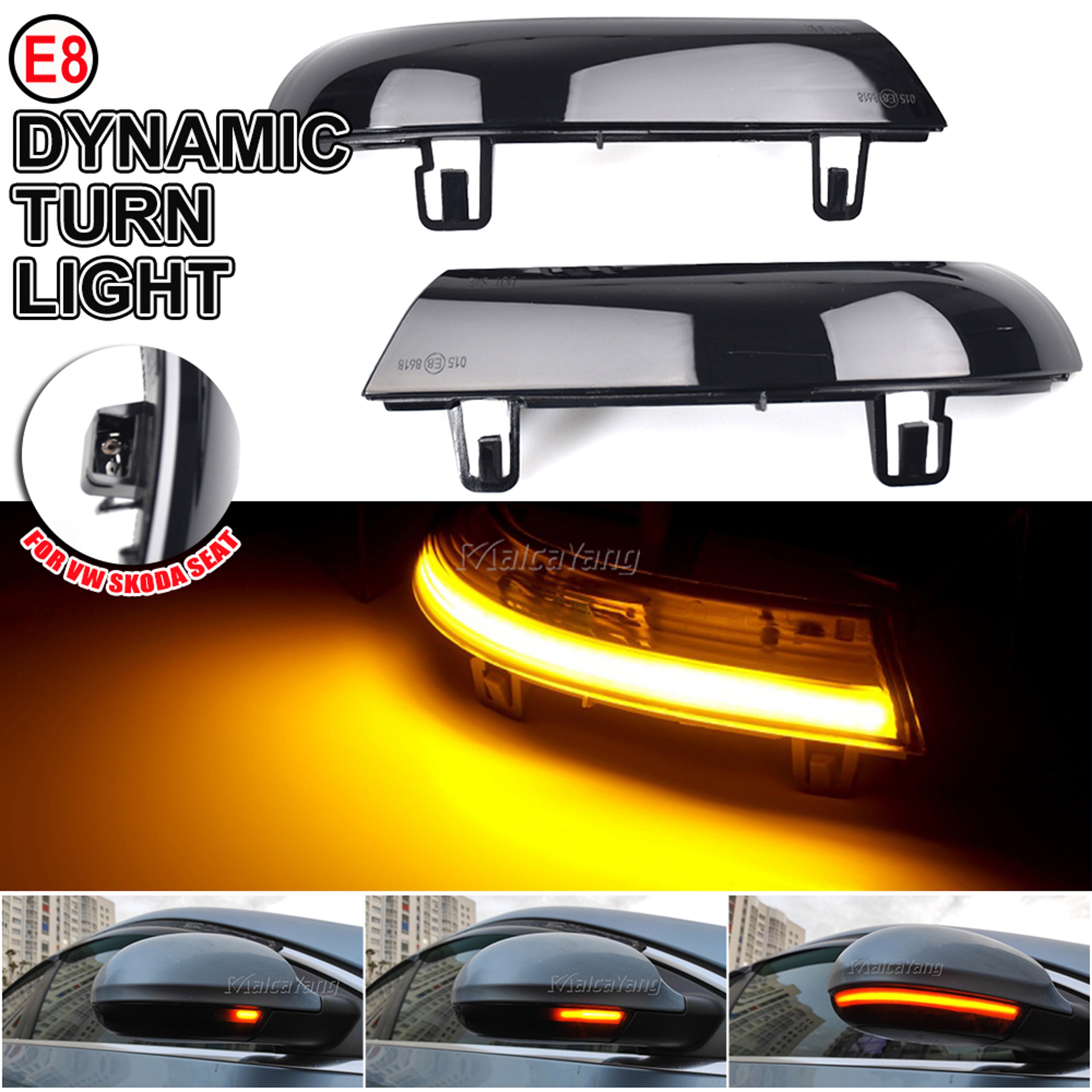 VW Golf Dynamic LED Turn Signal Mirror Indicators – view 4