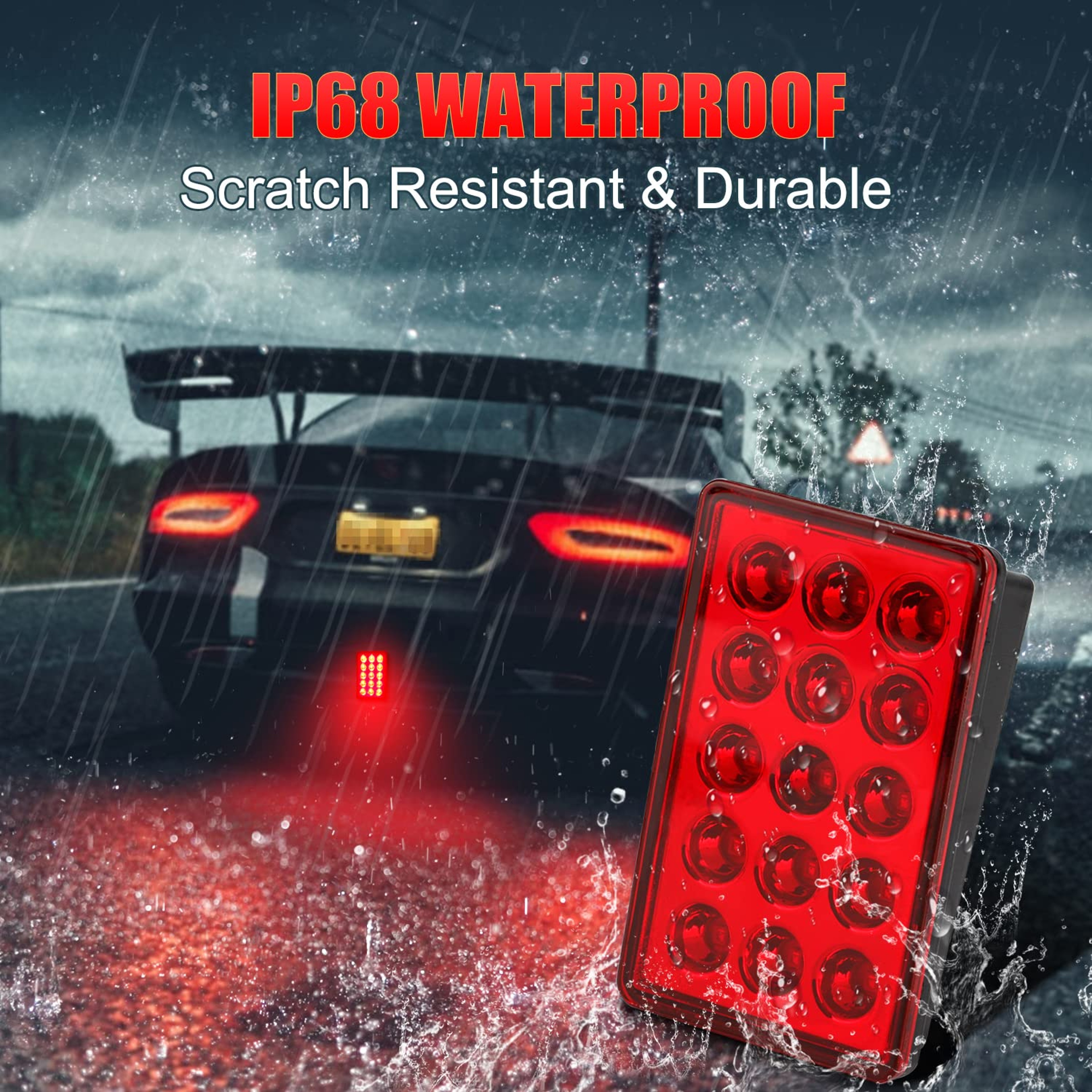 LED Brake Light Universal Strobe Rear Tail Warning Lamp – view 4