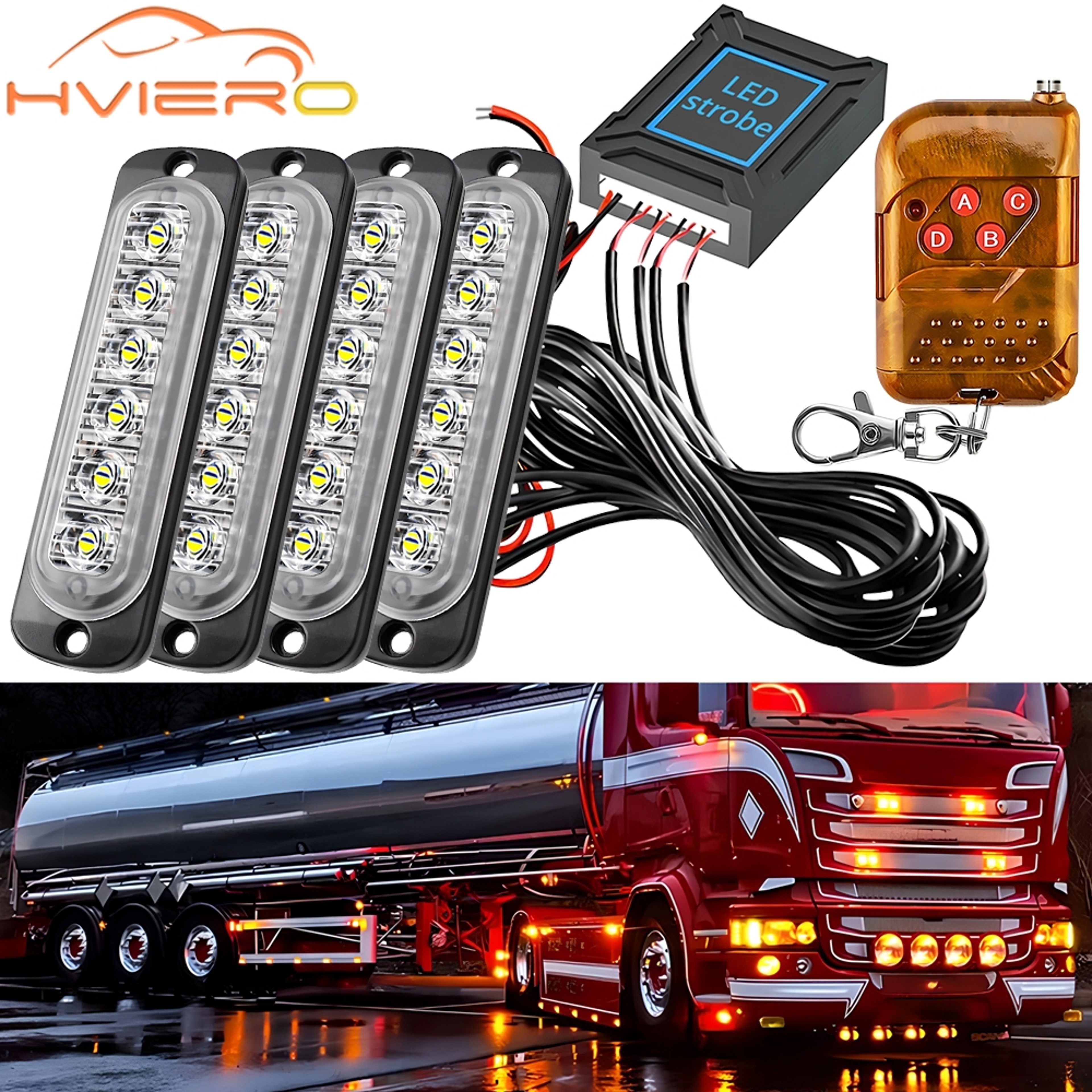 LED Wireless Car Strobe Warning Light For Cars Trucks And Trailers 1