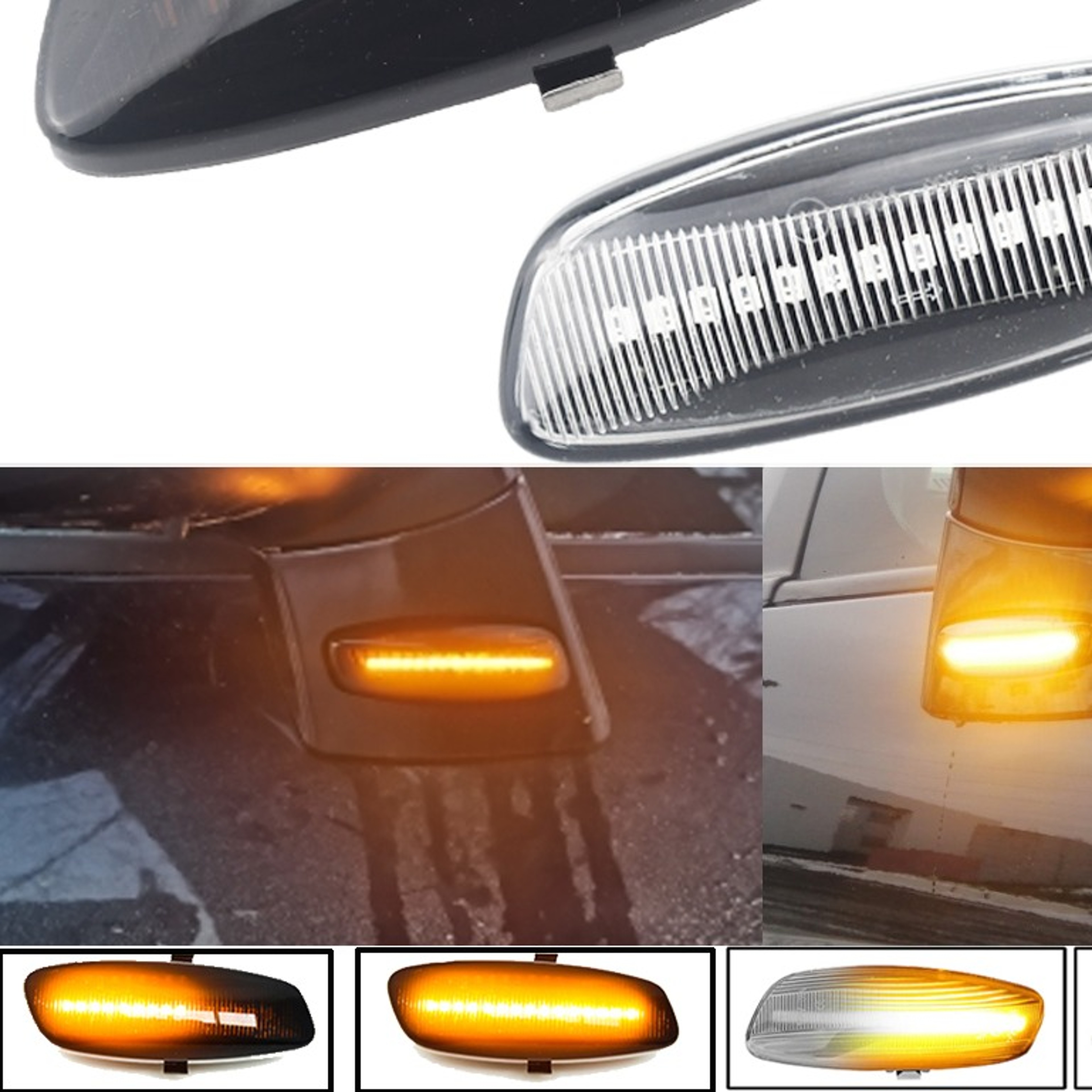 2 Pieces Led Dynamic Side Marker Turn Signal Light Sequential Blinker For Peugeot 308 207 3008 5008