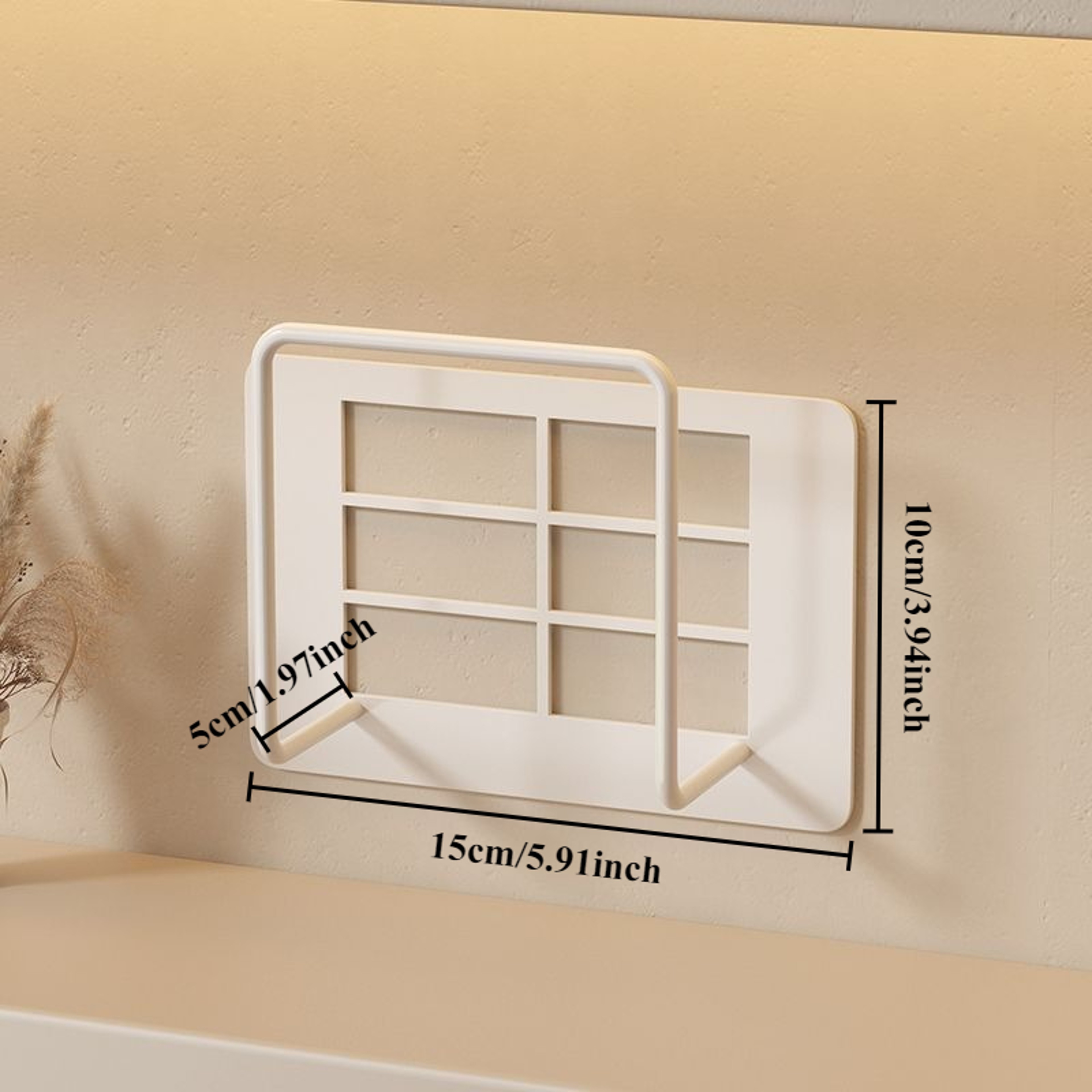 Wall Mount Router Shelf With Cable Organizer No Drill WiFi Router Holder 5