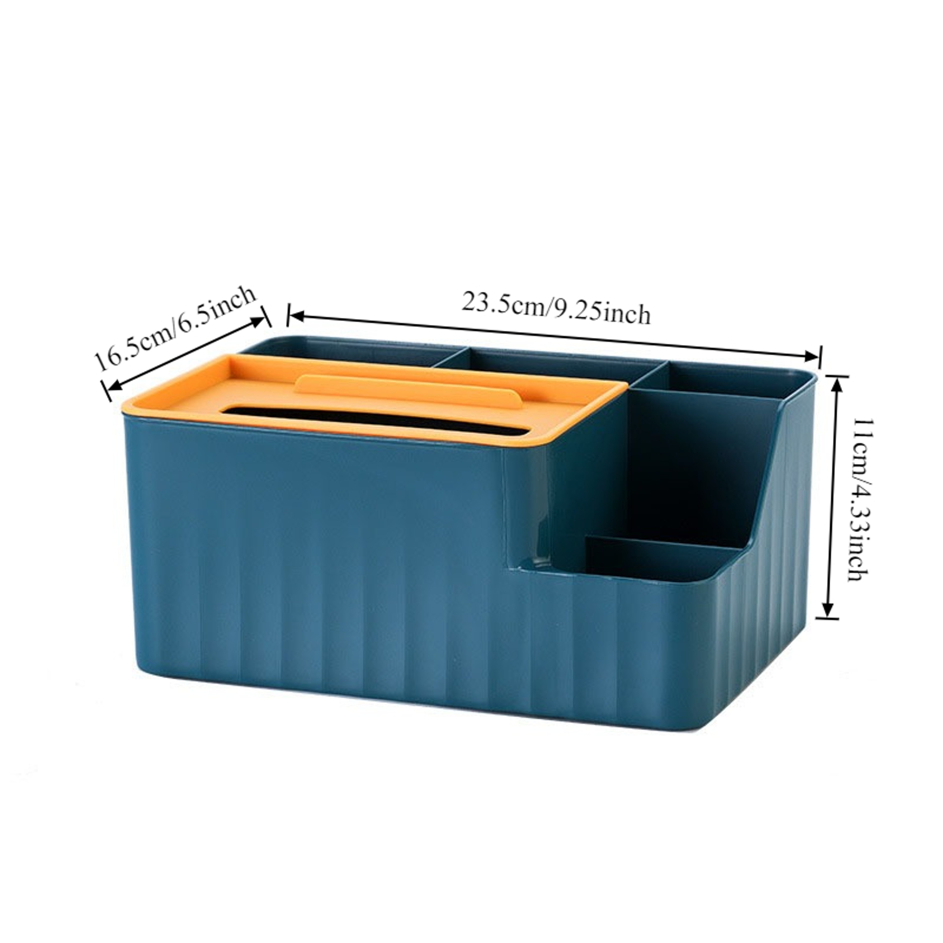 Desk Organizer with Tissue Box Holder and Remote Control Storage – view 5