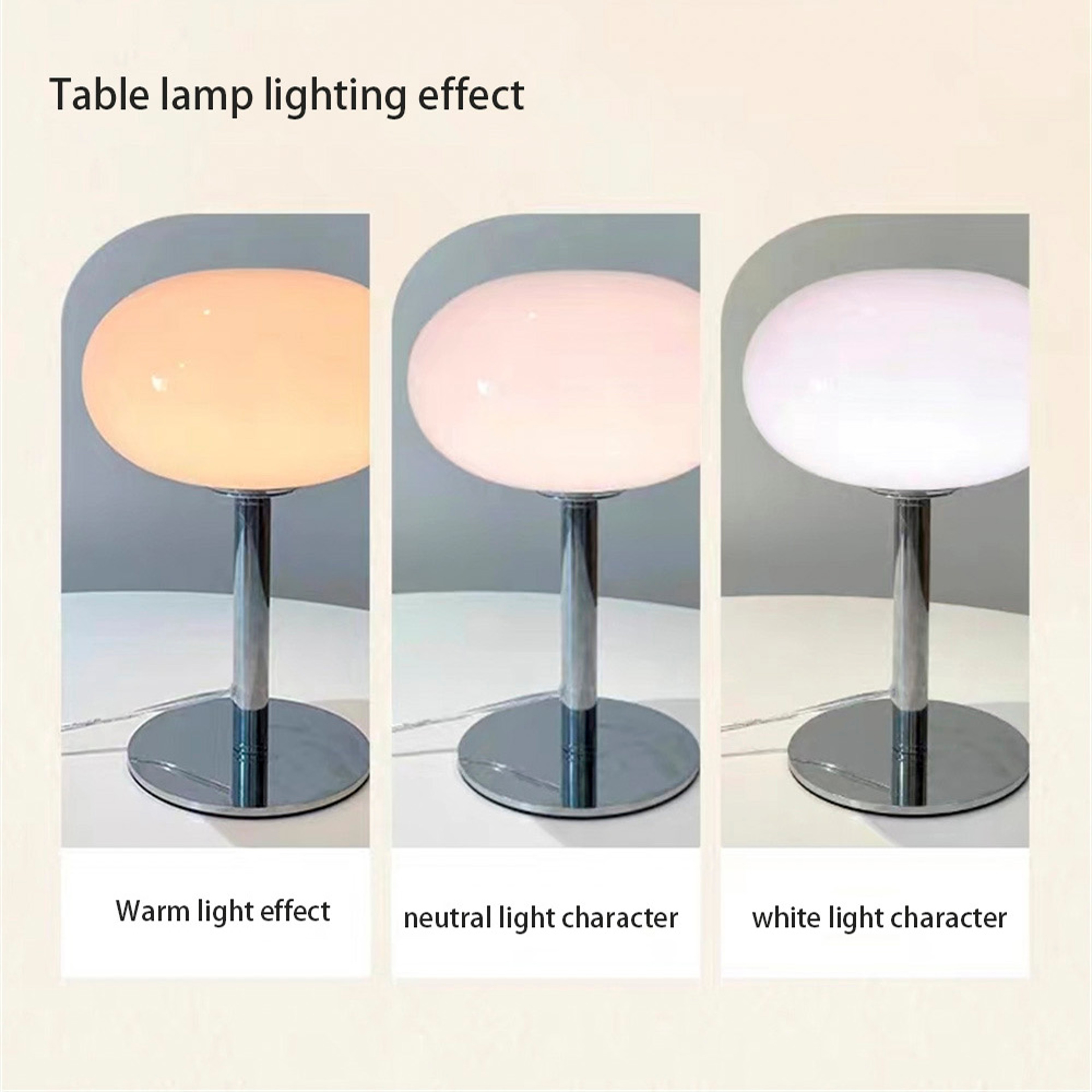 Lollipop Cream Glass Table Lamp Retro Bedside Ambient Light – view 3