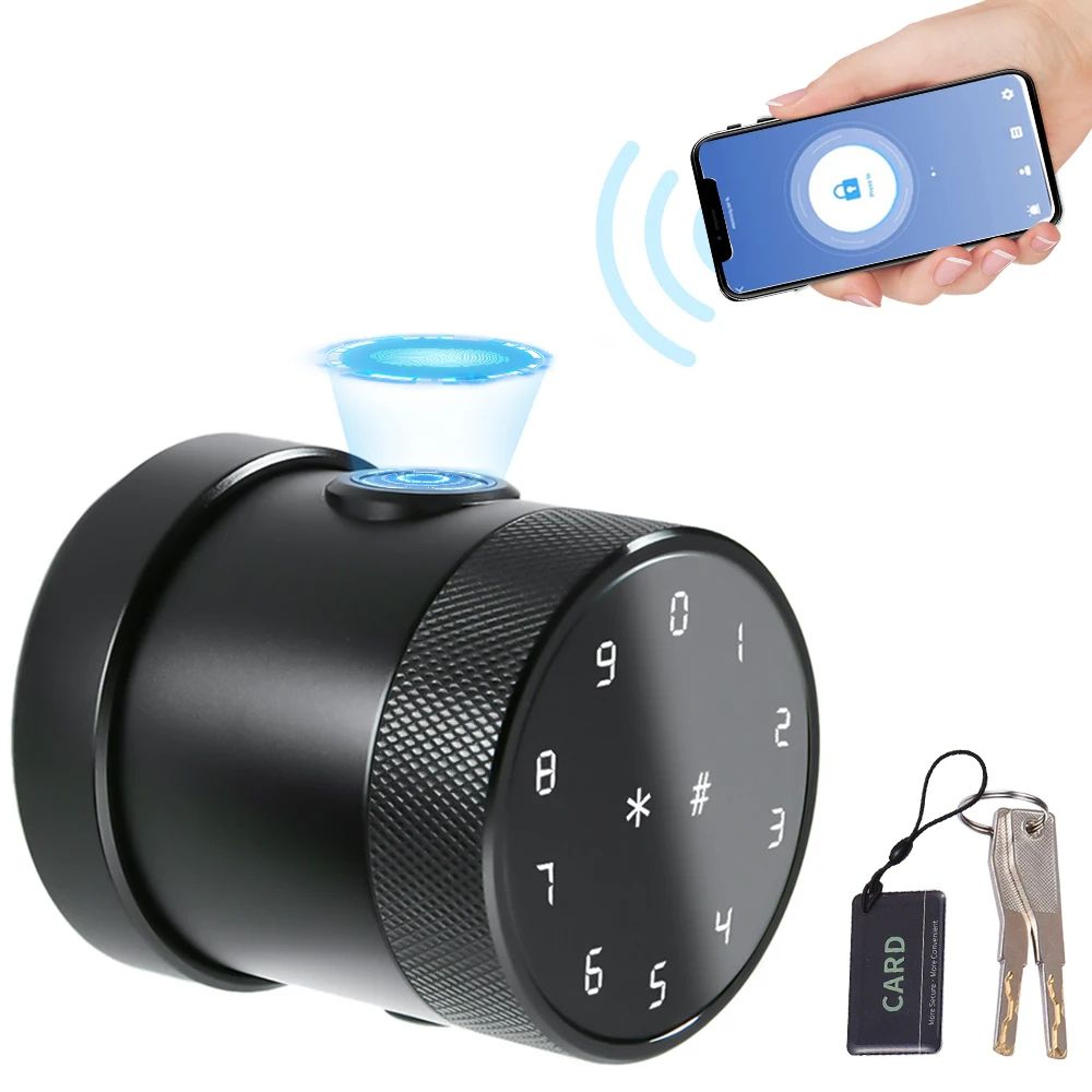 5in1 Smart Door Lock Keyless Entry Biometric Fingerprint  Remote Control Password 8