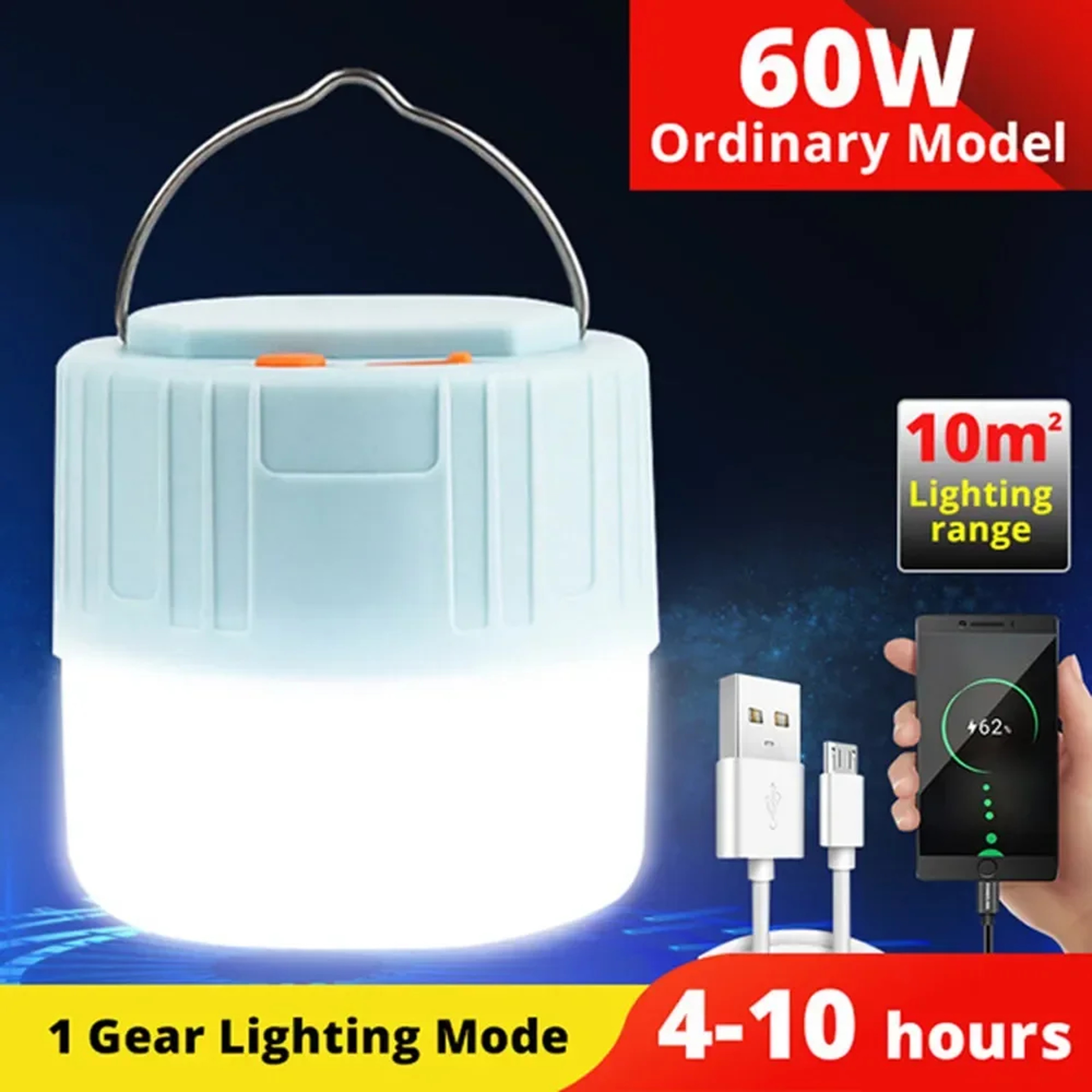 Portable Camping Light With Remote Control Solar USB Rechargeable LED Lantern Waterproof Outdoor Te 6