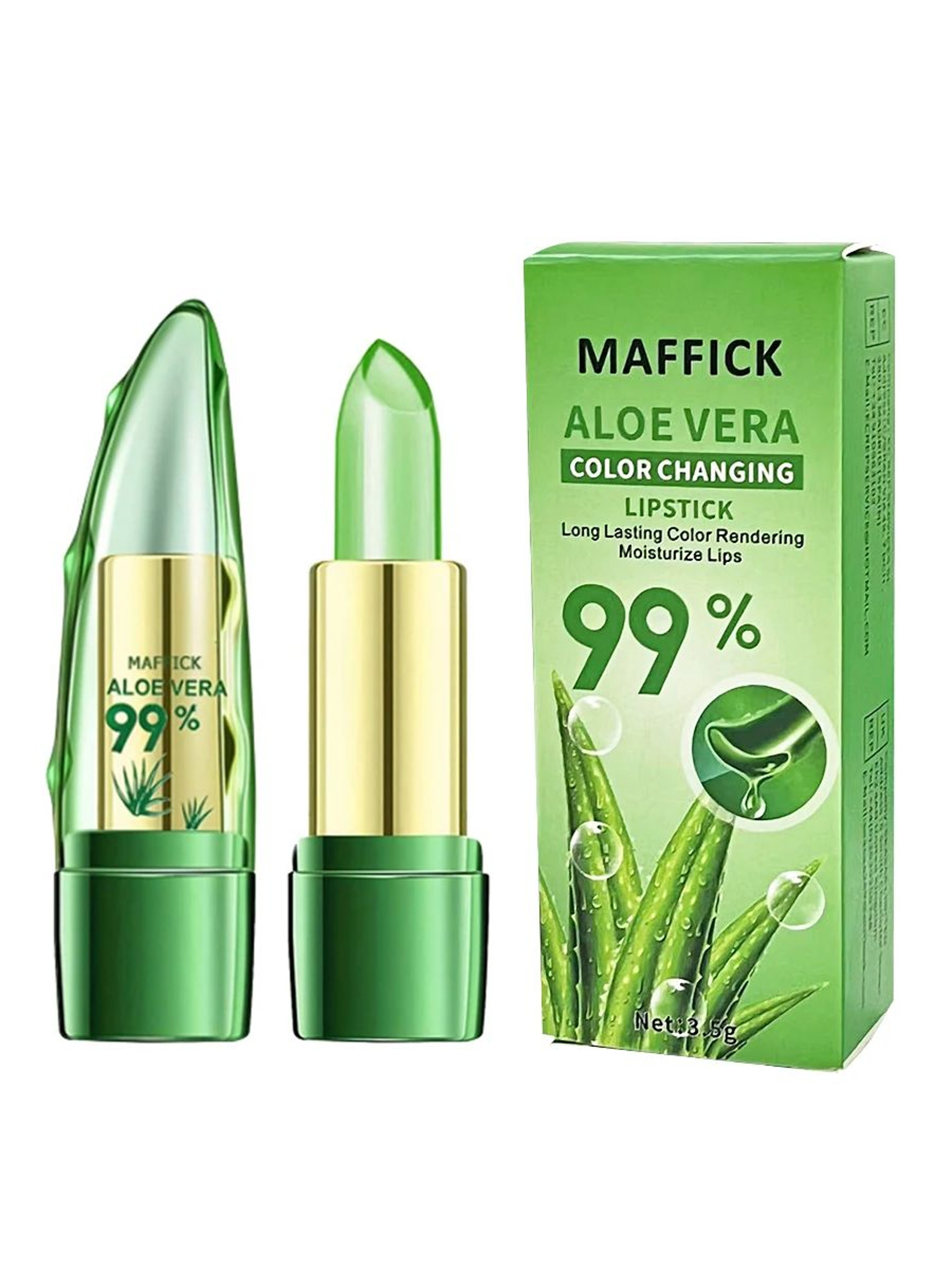 Warm Change Aloe Vera Lipstick Magical Color Changing LongLasting Moisturizing Lip Balm