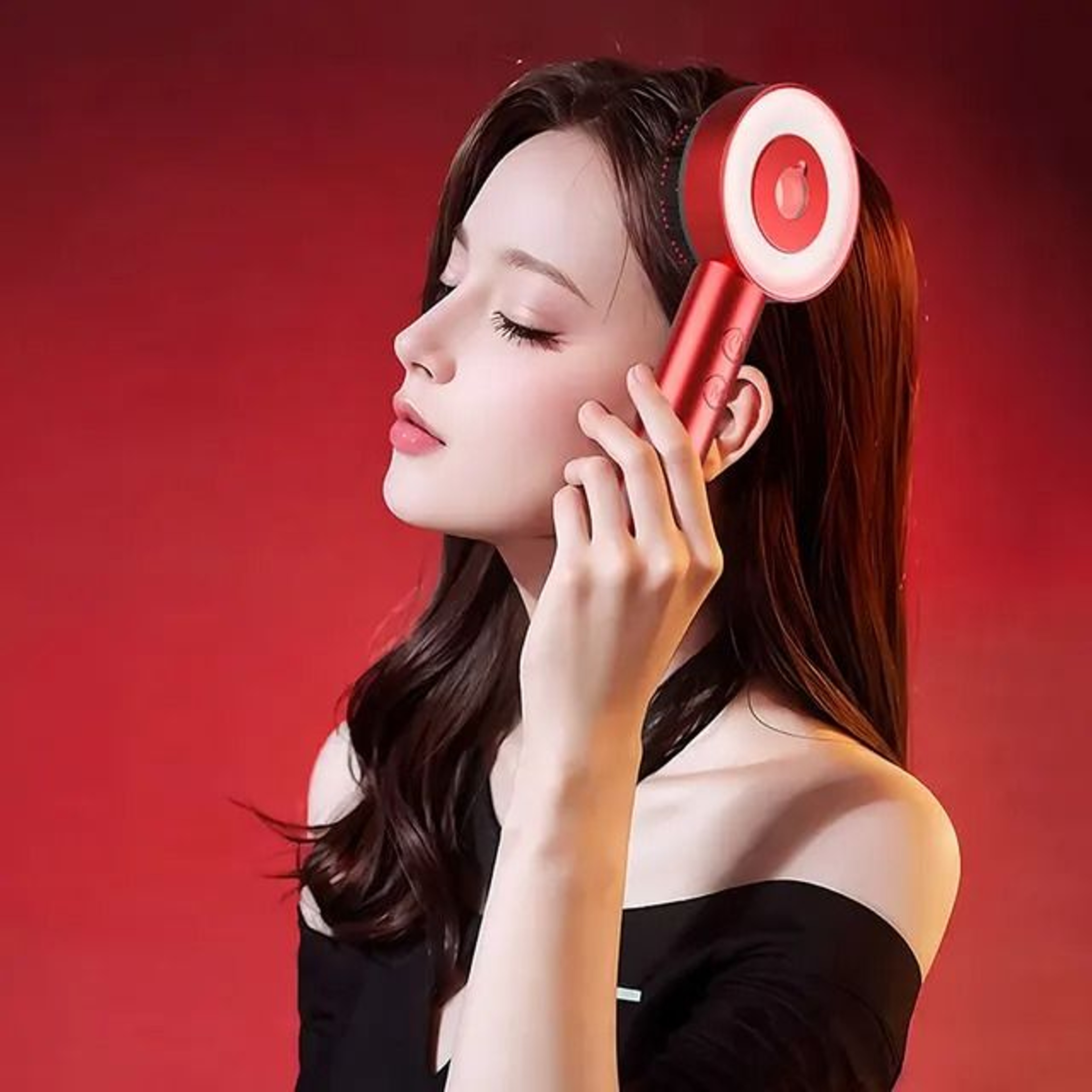 Hair Care Electric Vibration Massage Comb  Red Light Therapy Scalp Brush  Liquid Oil Applicator fo