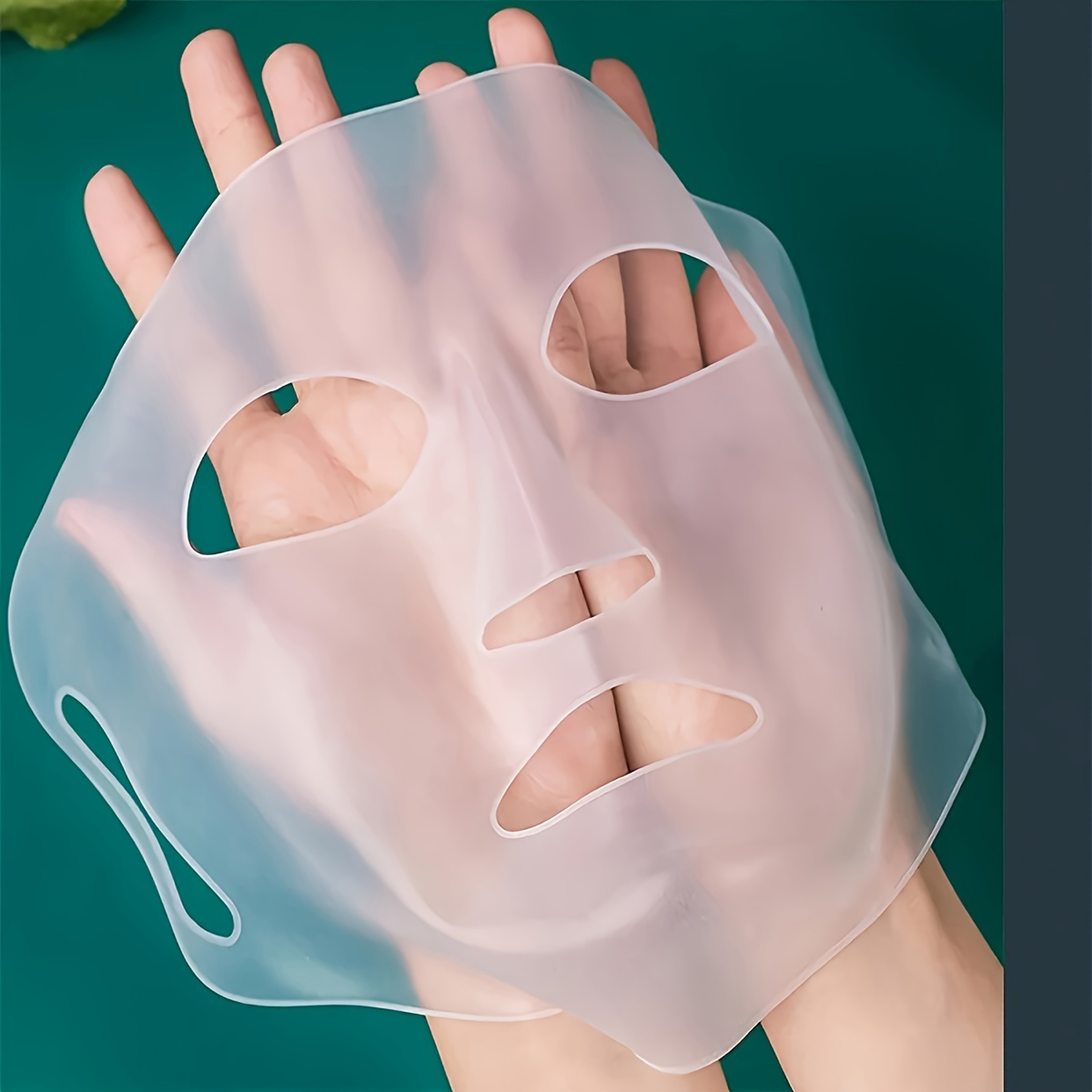 Silicone Facial Mask Cover Reusable AntiEvaporation Moisturizing Fixing Tool