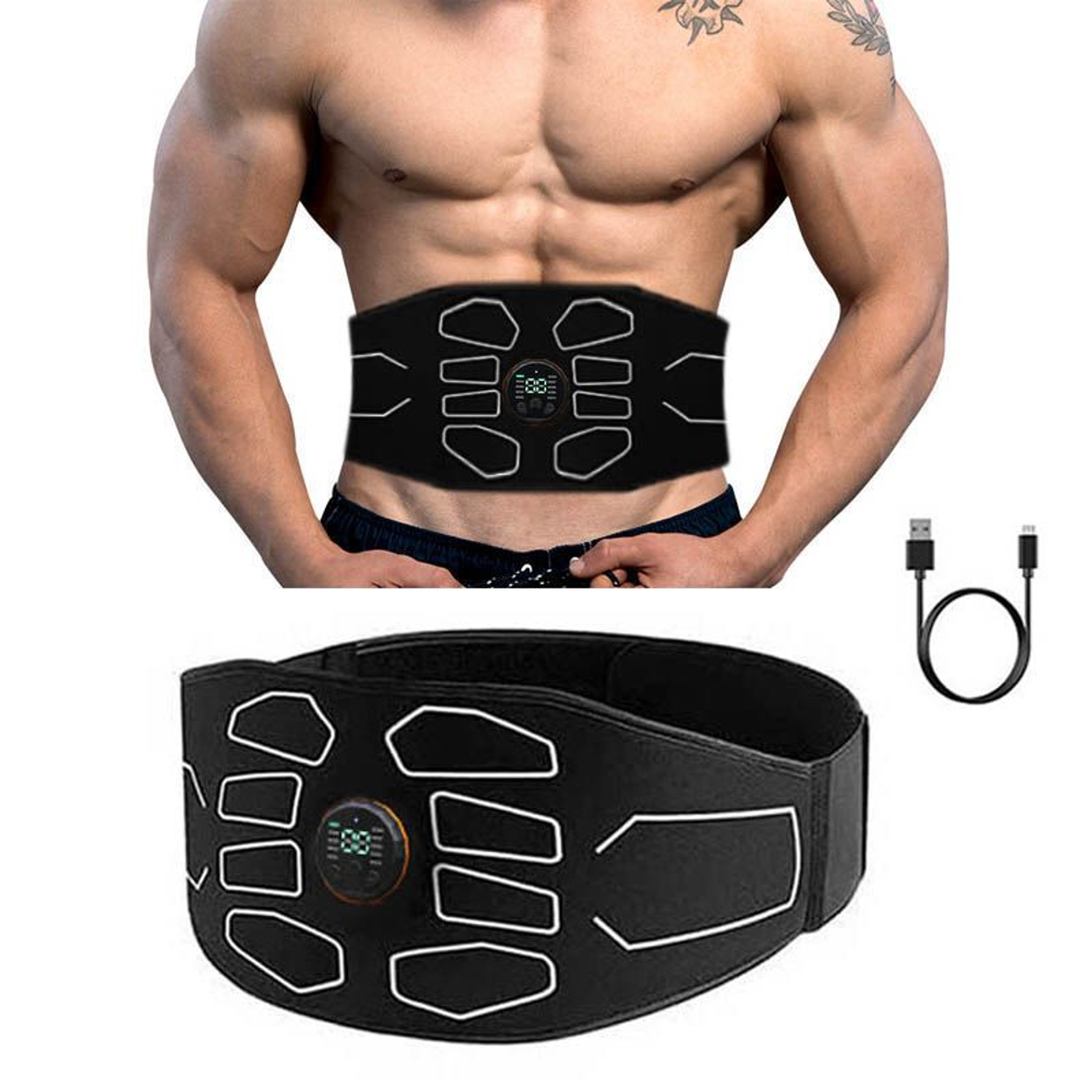 Muscle Toner Abdominal Waist Belt Fitness Massager for Core Training  Fat Burn