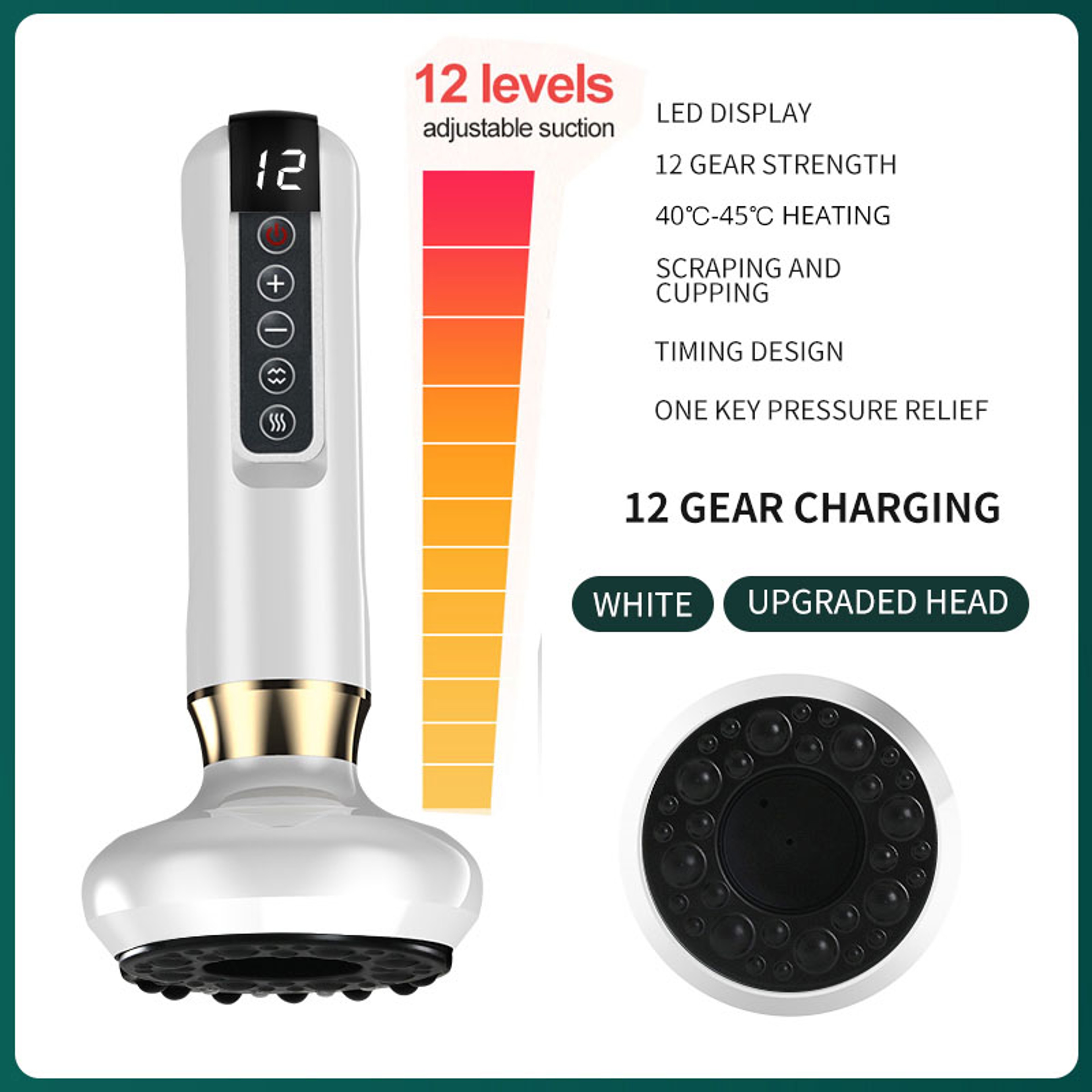 Infrared Electric Cupping Massager Vacuum Suction GuaSha for Cellulite Reduction  Body Sculpting
