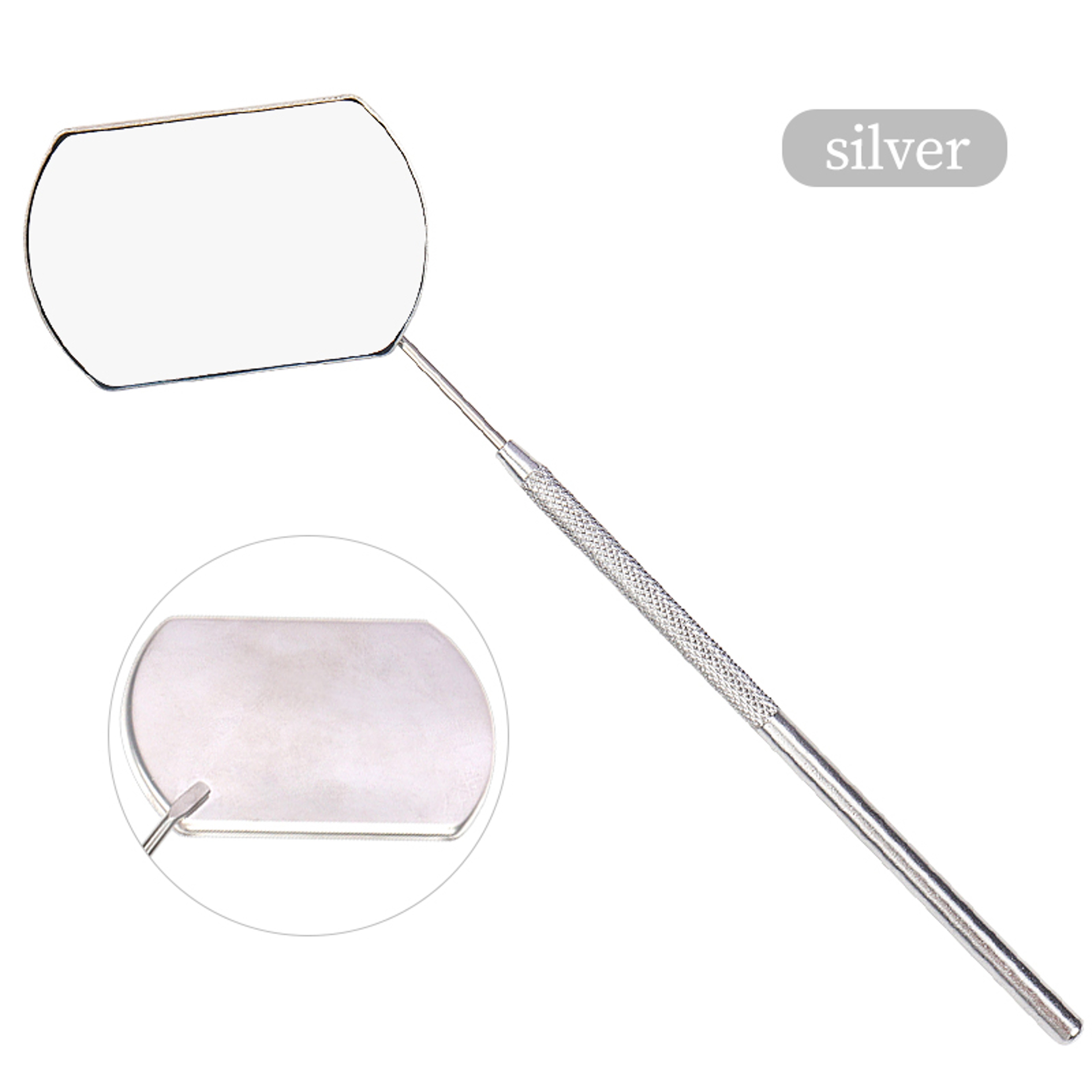 Stainless Steel Eyelash Checking Mirror Portable Lash Lifting  Extension Tech Tool