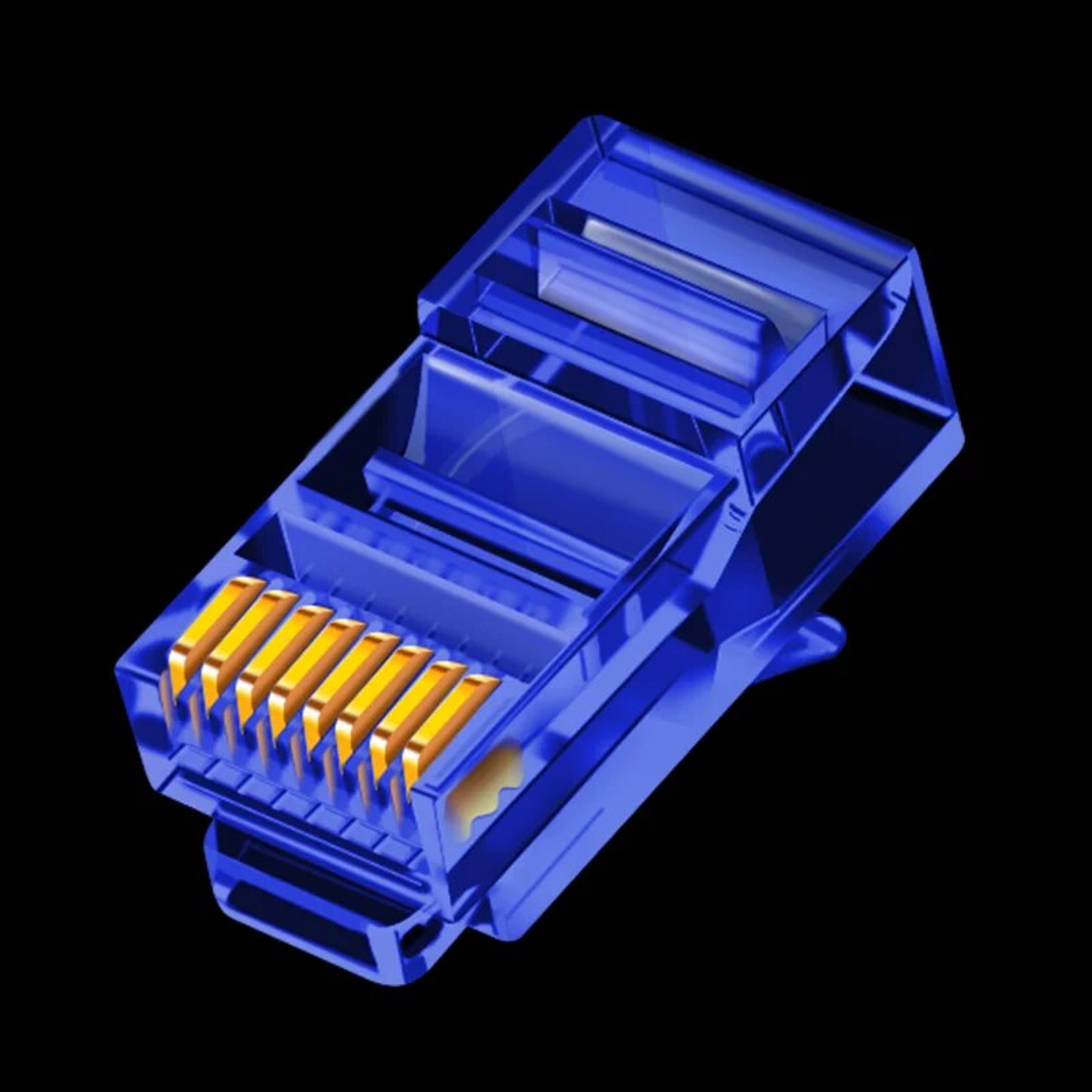Assorted Color RJ45 Cat6 Pass Through Connectors 50PCS Easy Crimp Modular Plugs for UTP Ethernet