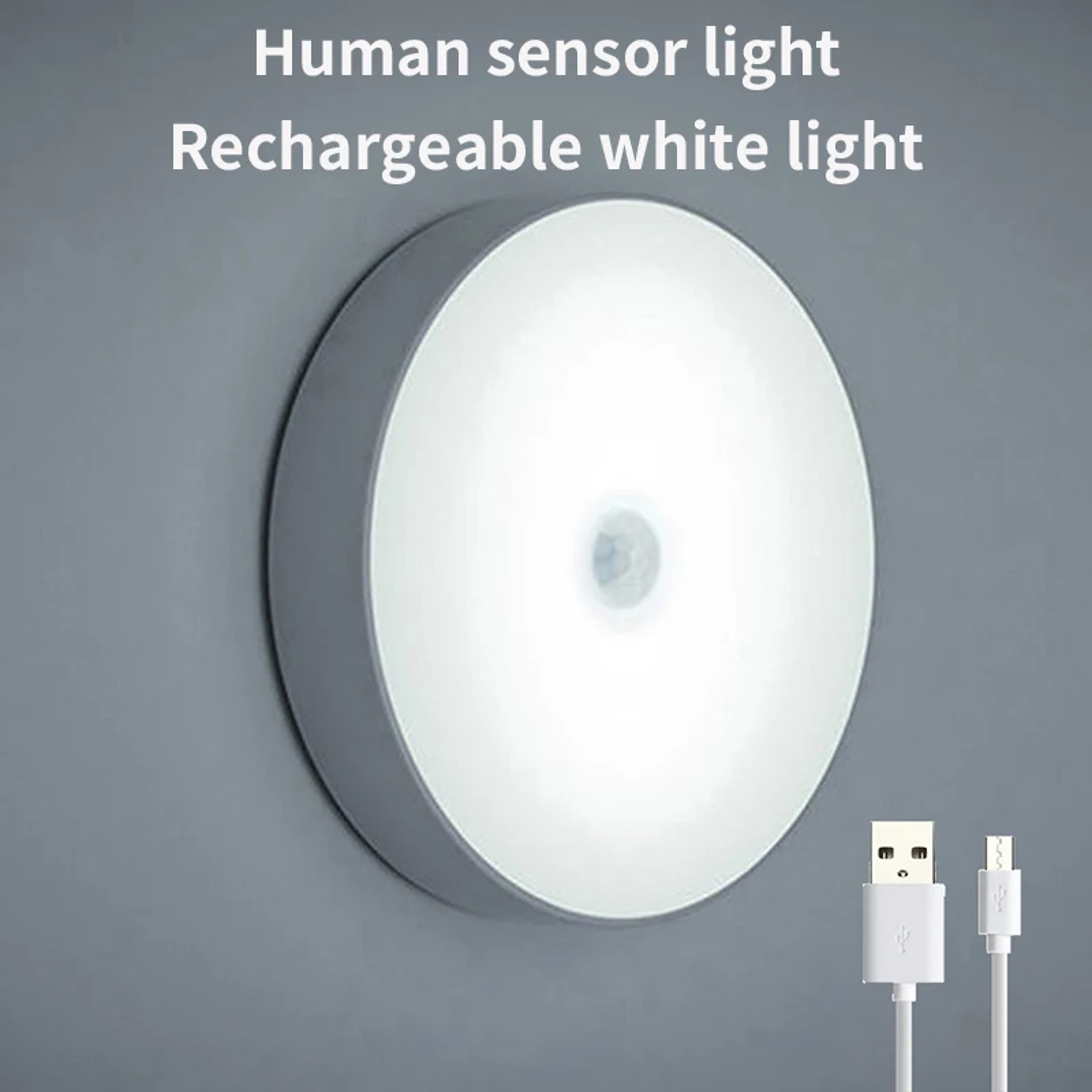 Motion Sensor LED Cabinet Light USB Rechargeable Wireless Magnetic Night Lamp for Emergency  Auto