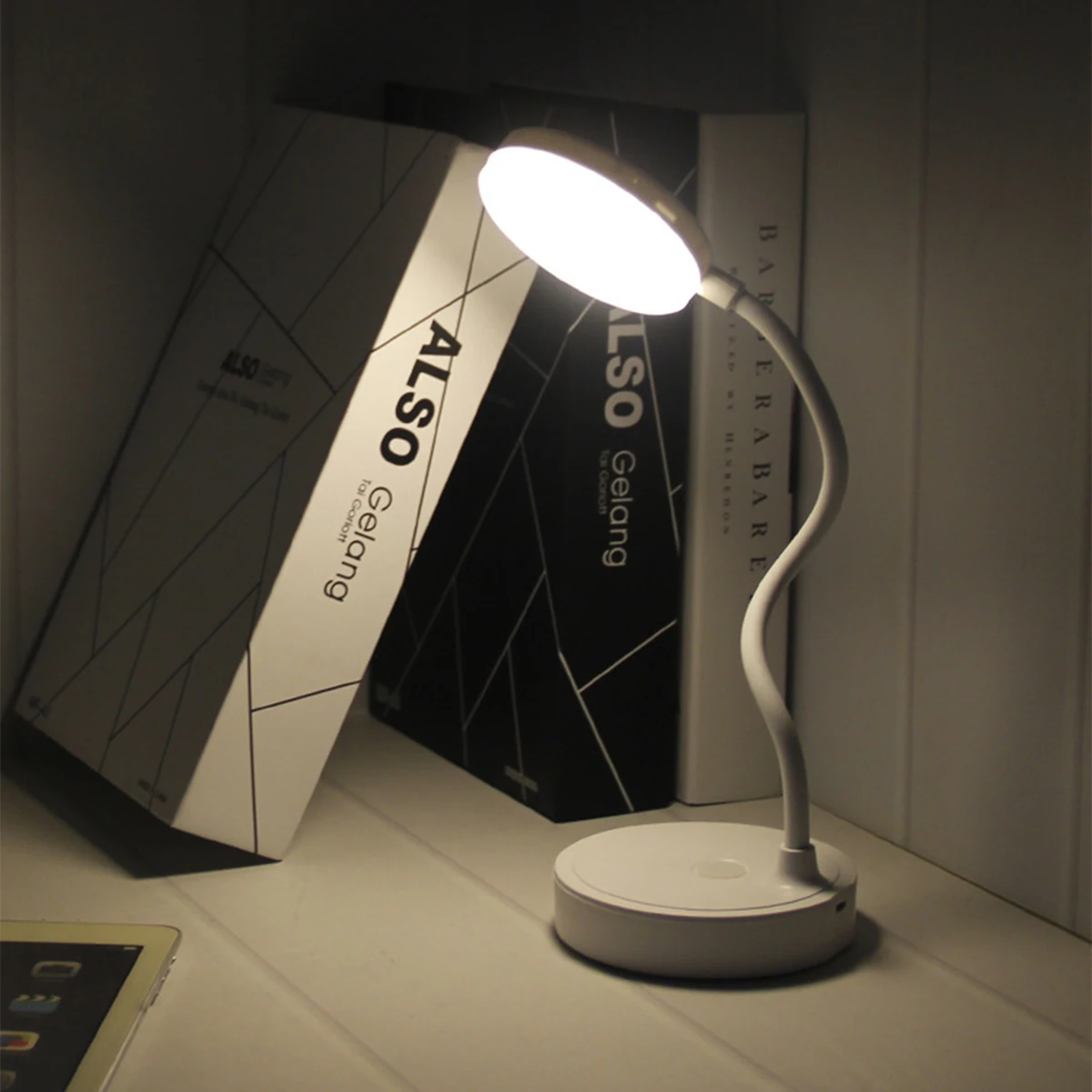 Portable LED Desk Lamp USB Plugin Table Light with 3 Color Stepless Dimming  Eye Protection for B