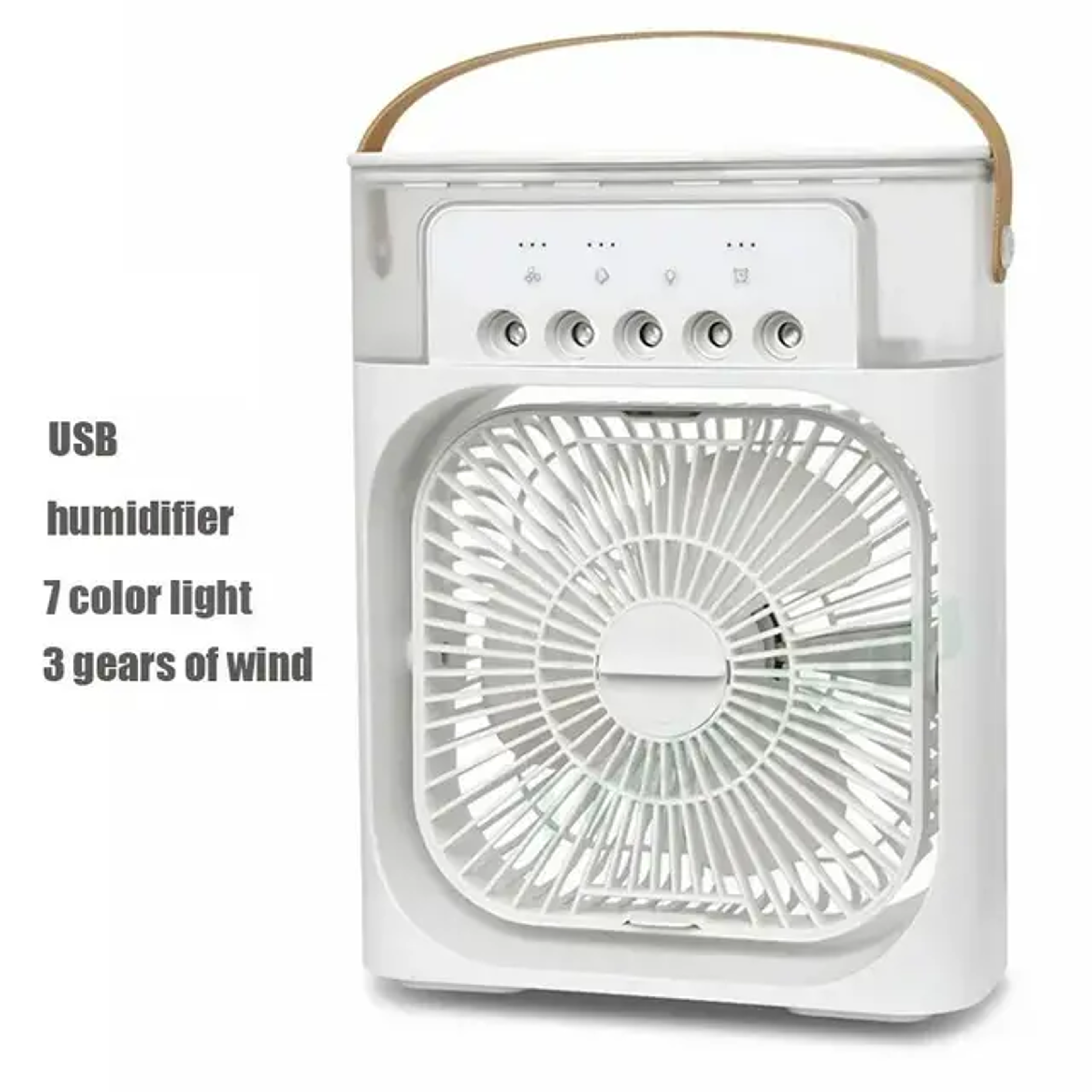 Compact 3in1 Mini Air Cooler with LED Night Lights Portable Air Conditioner Fan  Humidifier for