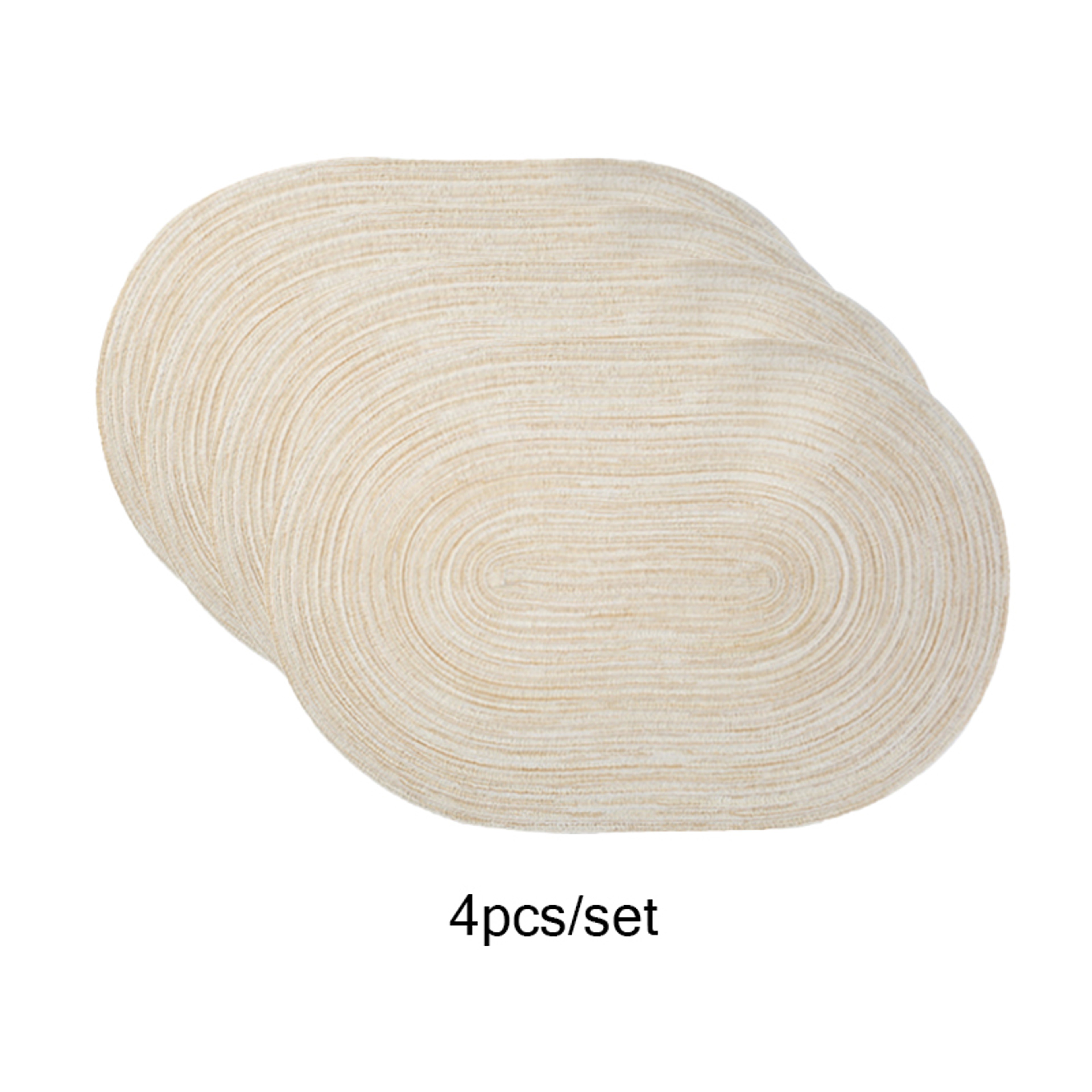 Oval Rope Cotton Placemats, 4PCS Non-Slip Braided Table Mats Set for Kitchen & Dining Room Decor – view 10