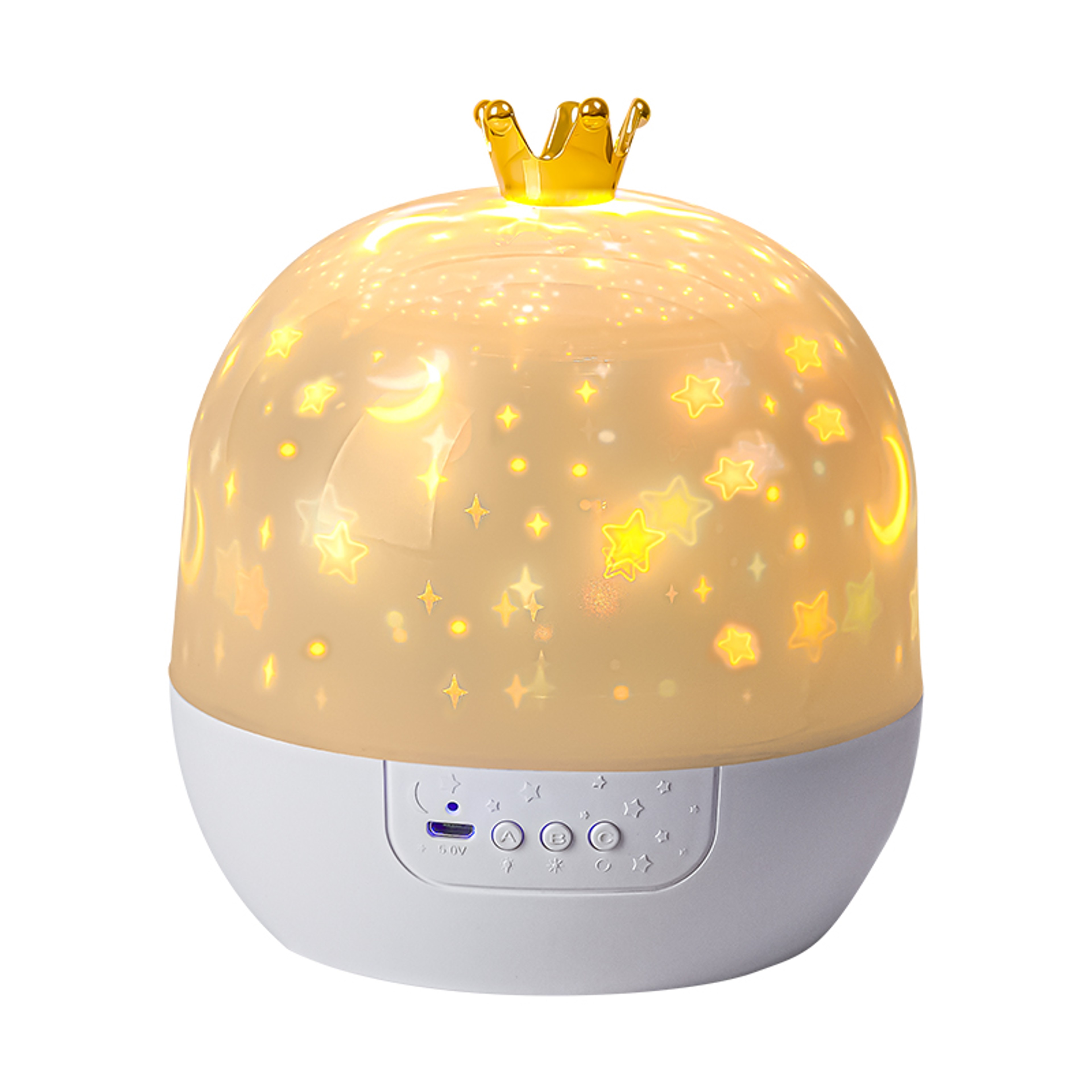 Crown Star Light Projection Lamp, Rotating Star Bedroom Ceiling Atmosphere Night Lamp with 6 Films – view 7