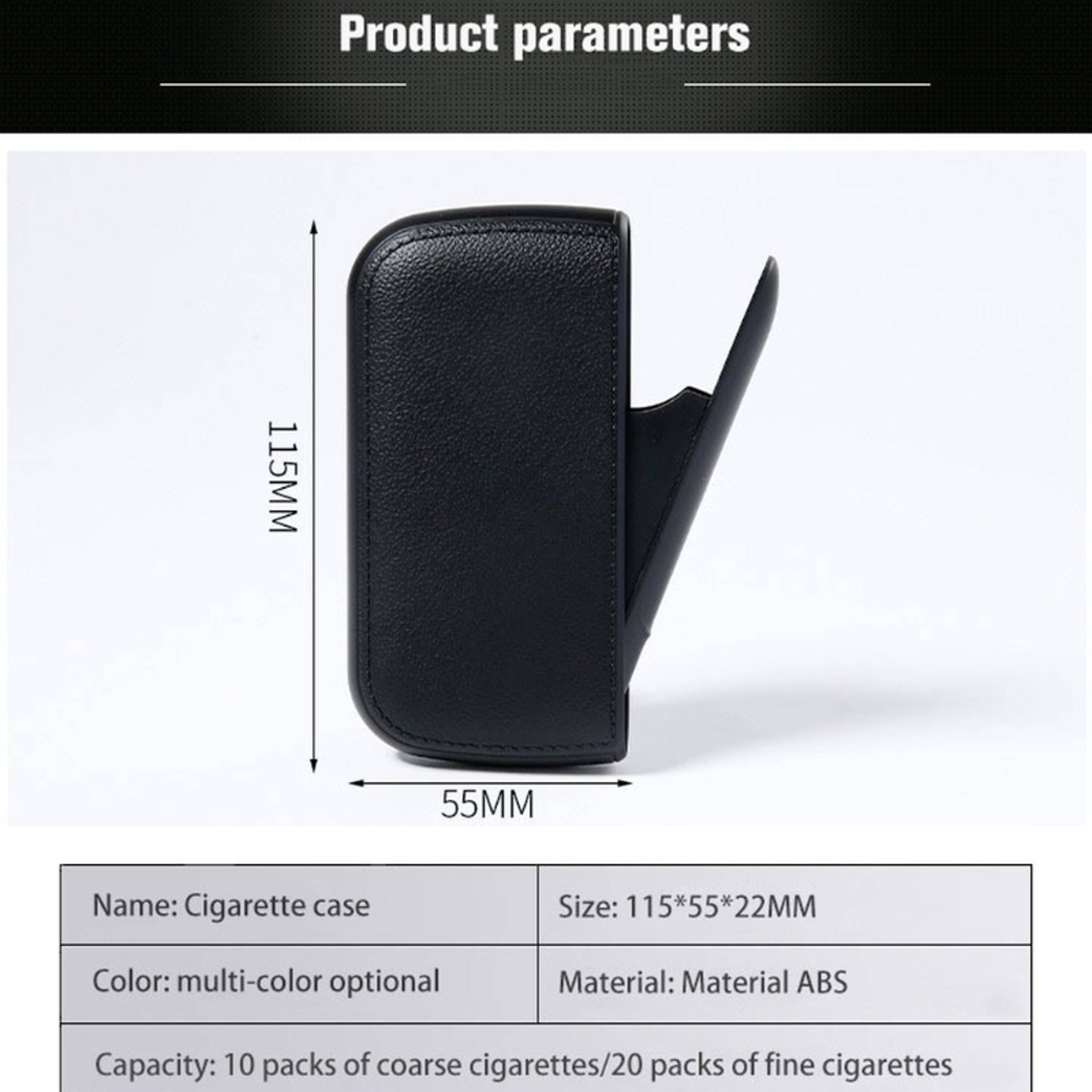 Mens Exquisite Imitation Leather Cigarette Case with USB Tungsten Electronic Lighter – Stylish & Functional Gift – view 2