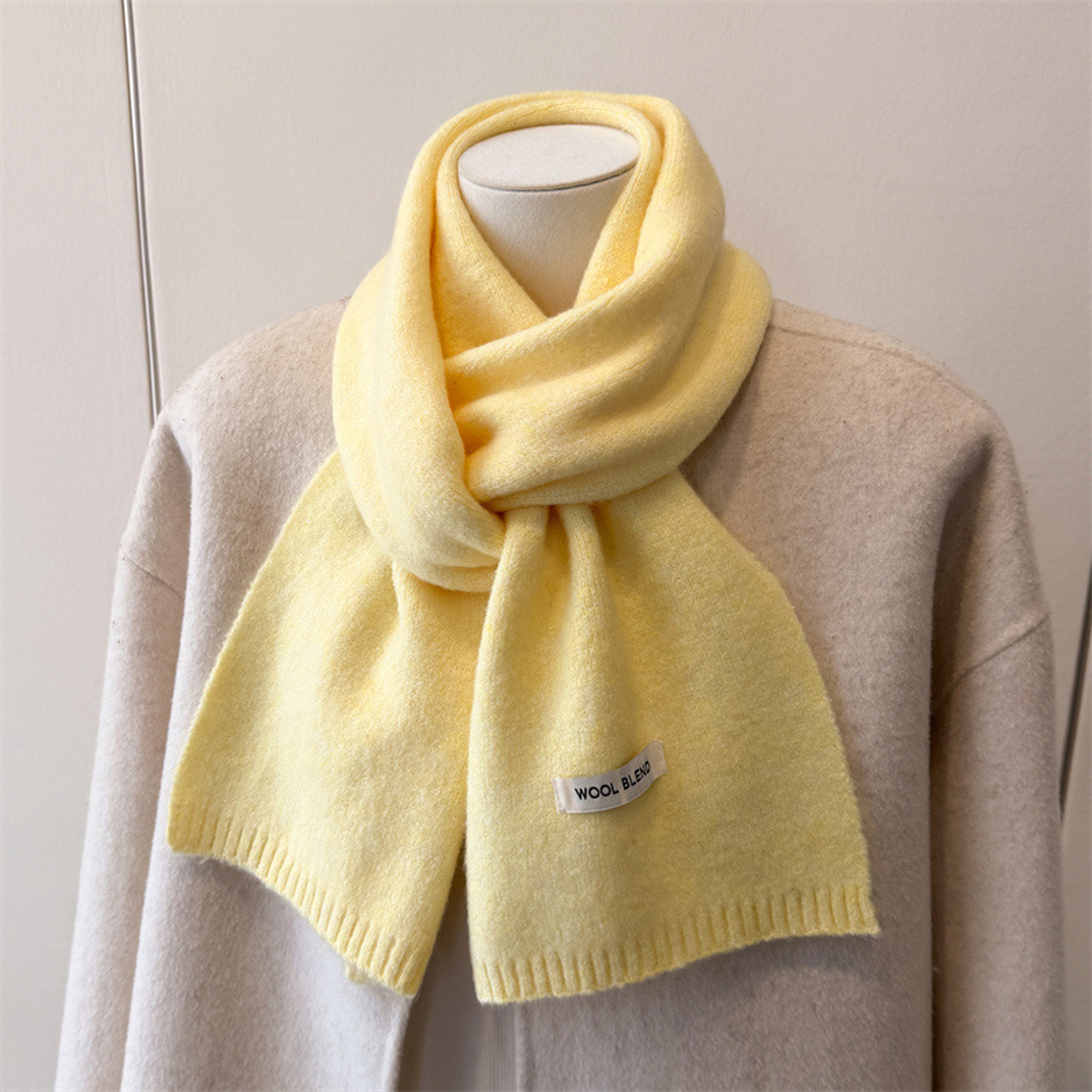 Luxury Winter Scarf for Women, Soft Knitted Scarf, Warm Solid Color Wraps, Simple Shawls and Neckerchiefs – view 10