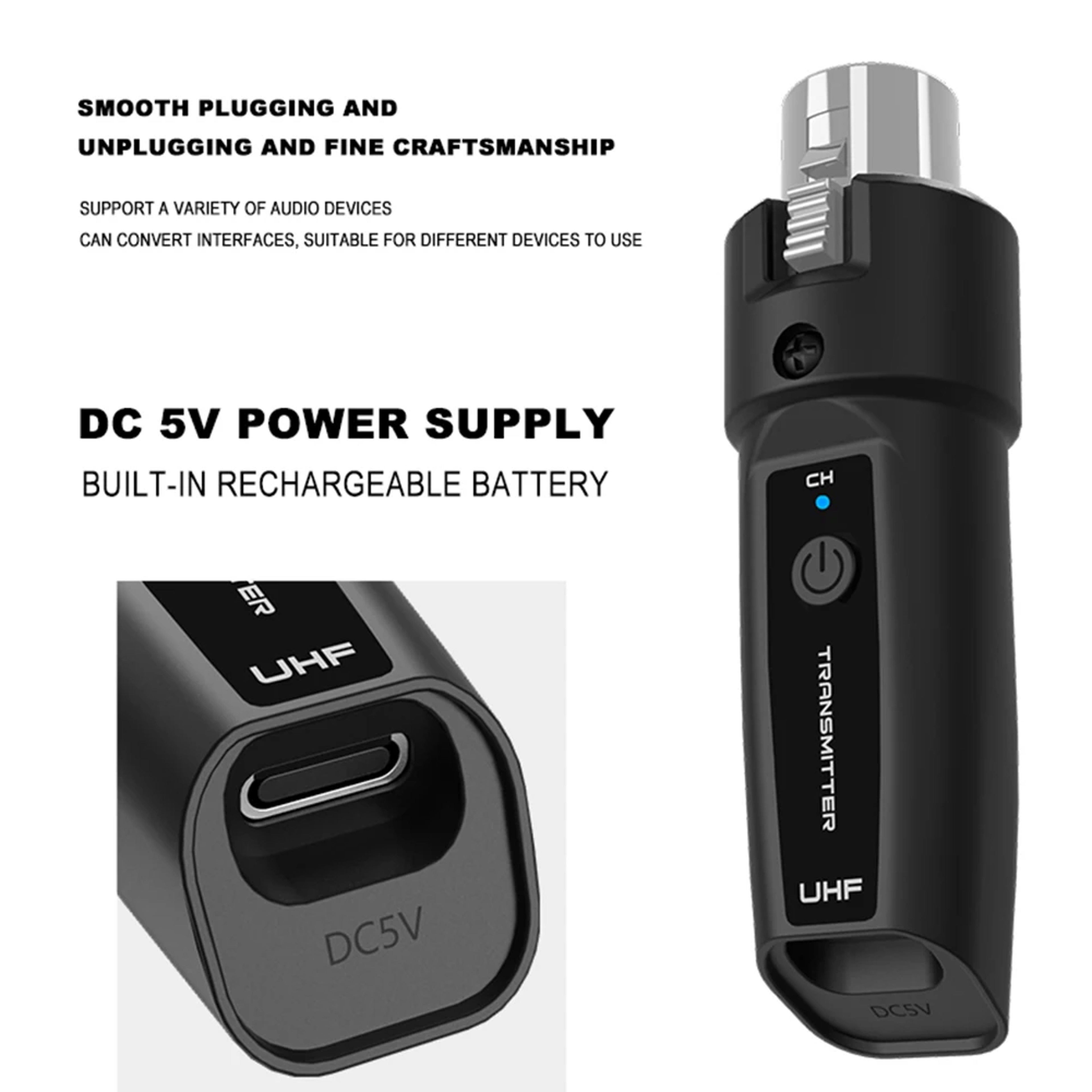 Rechargeable Signal Adapter For Dynamic Mic Wireless Mic Adapter For Audio Mixer Transmitter And Re 3