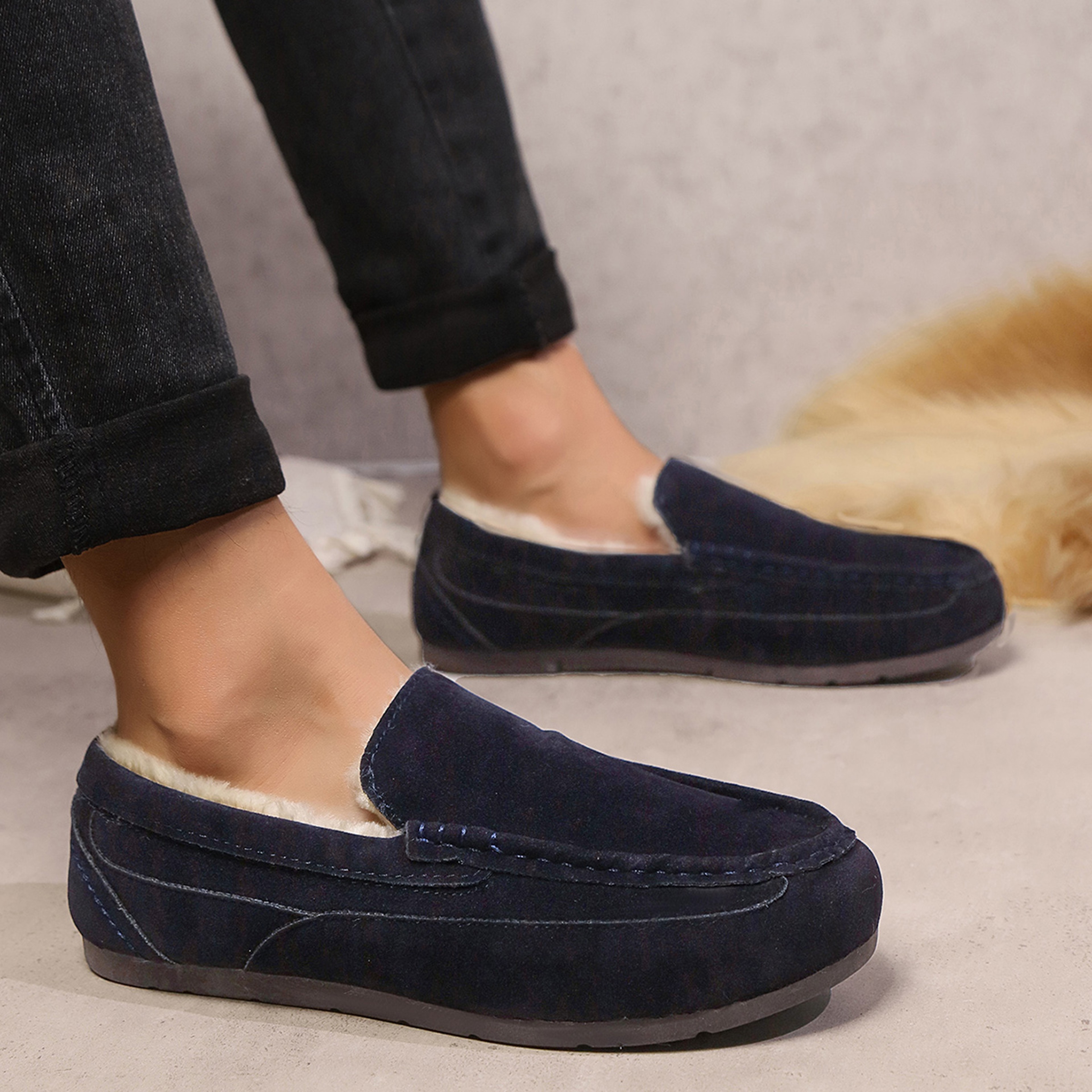Men Loafers Winter Shoes Plush Warm Casual Sneakers Comfortable Fashion Men Loafers Soft Sole Nonsl 2