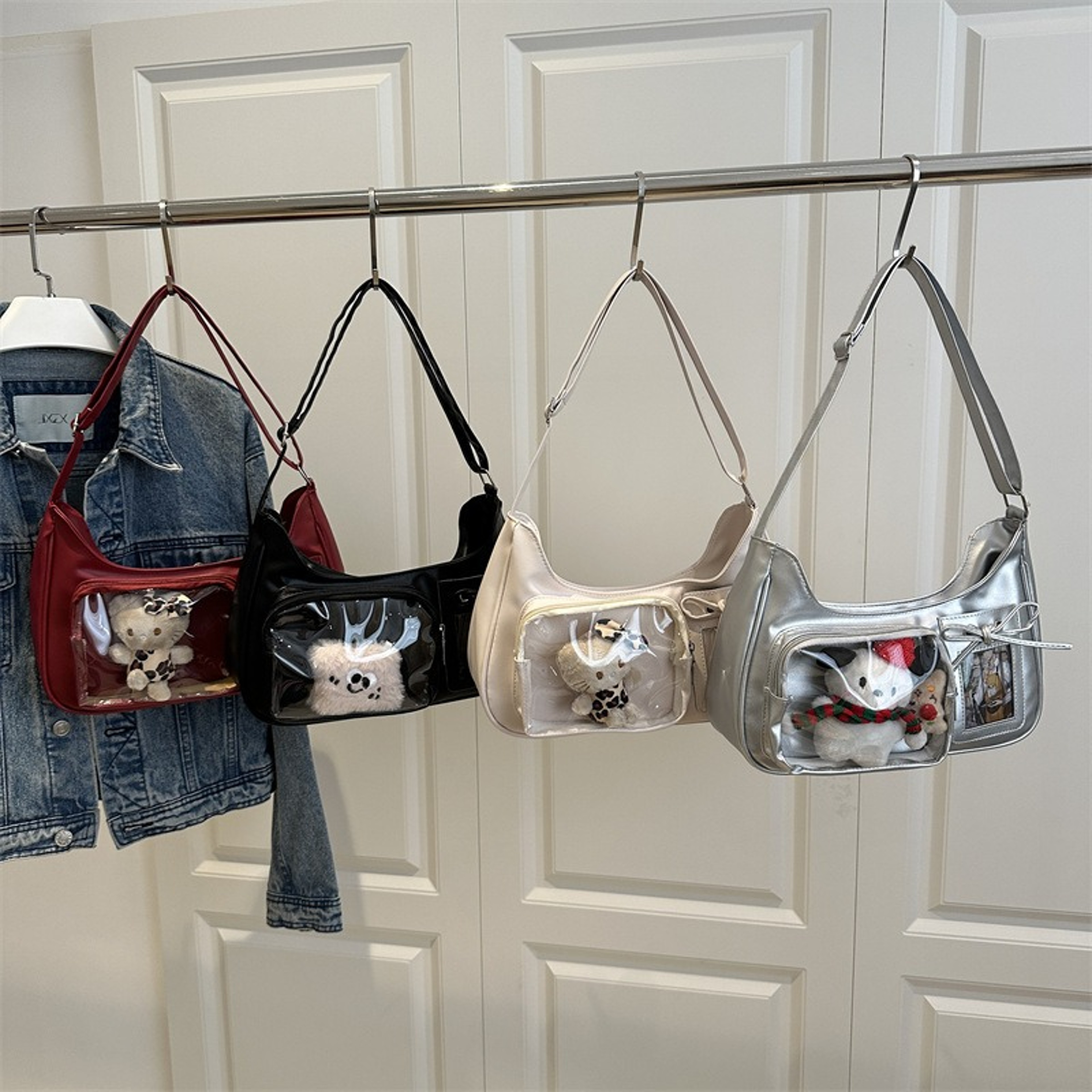 Korean Shoulder Bag Women Transparent Ita Bag School Crossbody Bag Female Japanese Designer Preppy  0