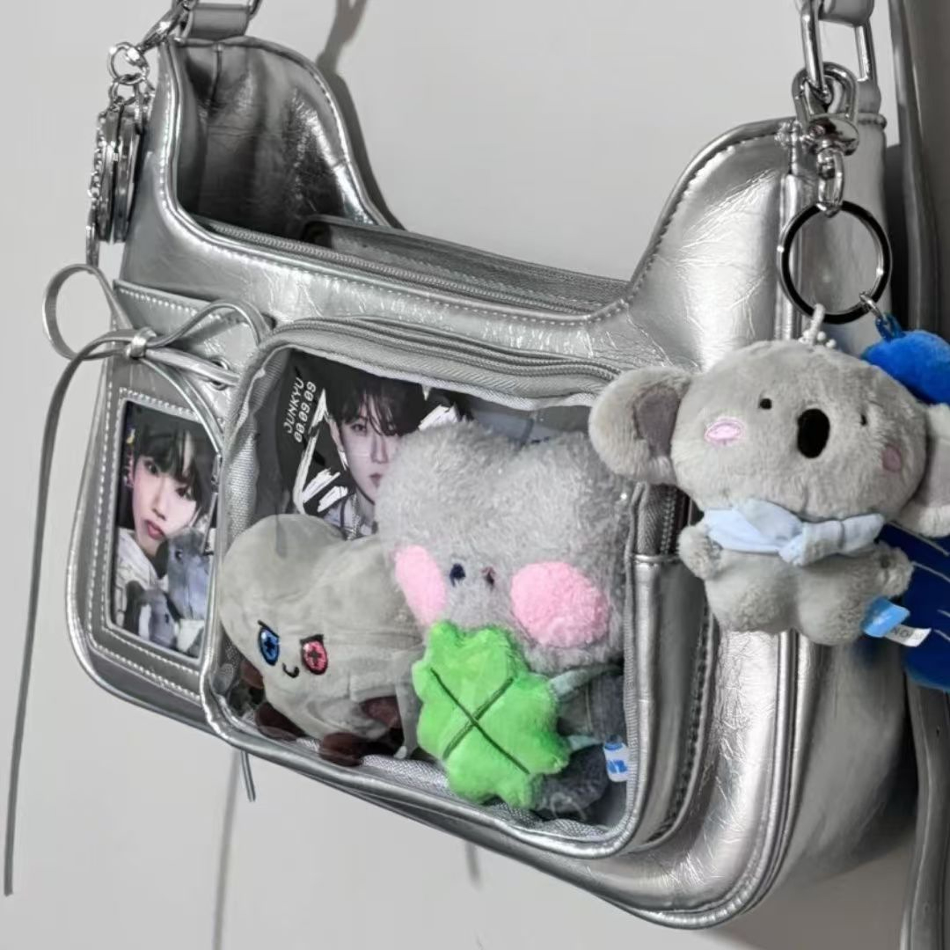 Korean Shoulder Bag Women Transparent Ita Bag School Crossbody Bag Female Japanese Designer Preppy  8
