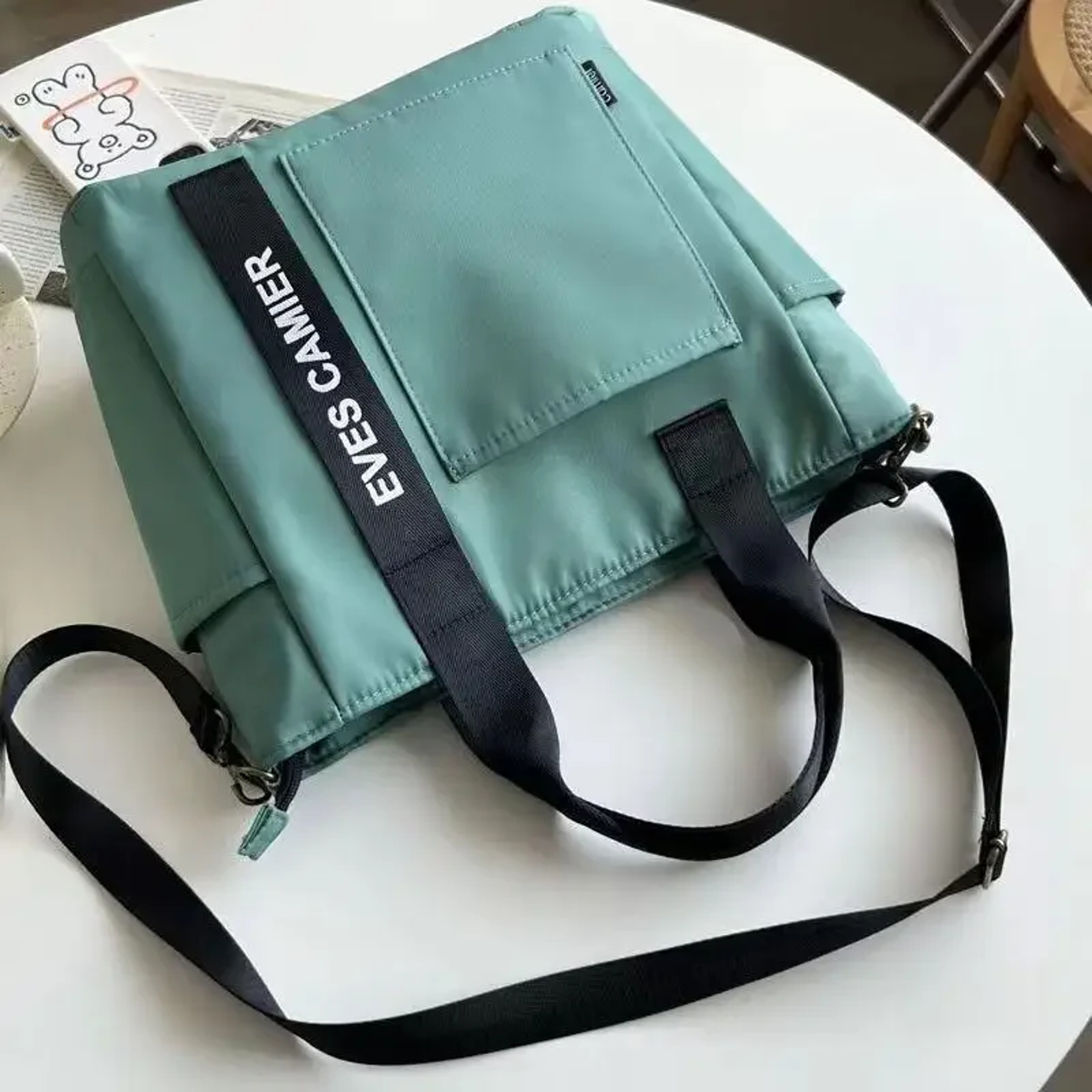 Casual Tote Large Capacity Shoulder Bag Waterproof Nylon Canvas Handbag Simple Fashion Messenger Ba 3