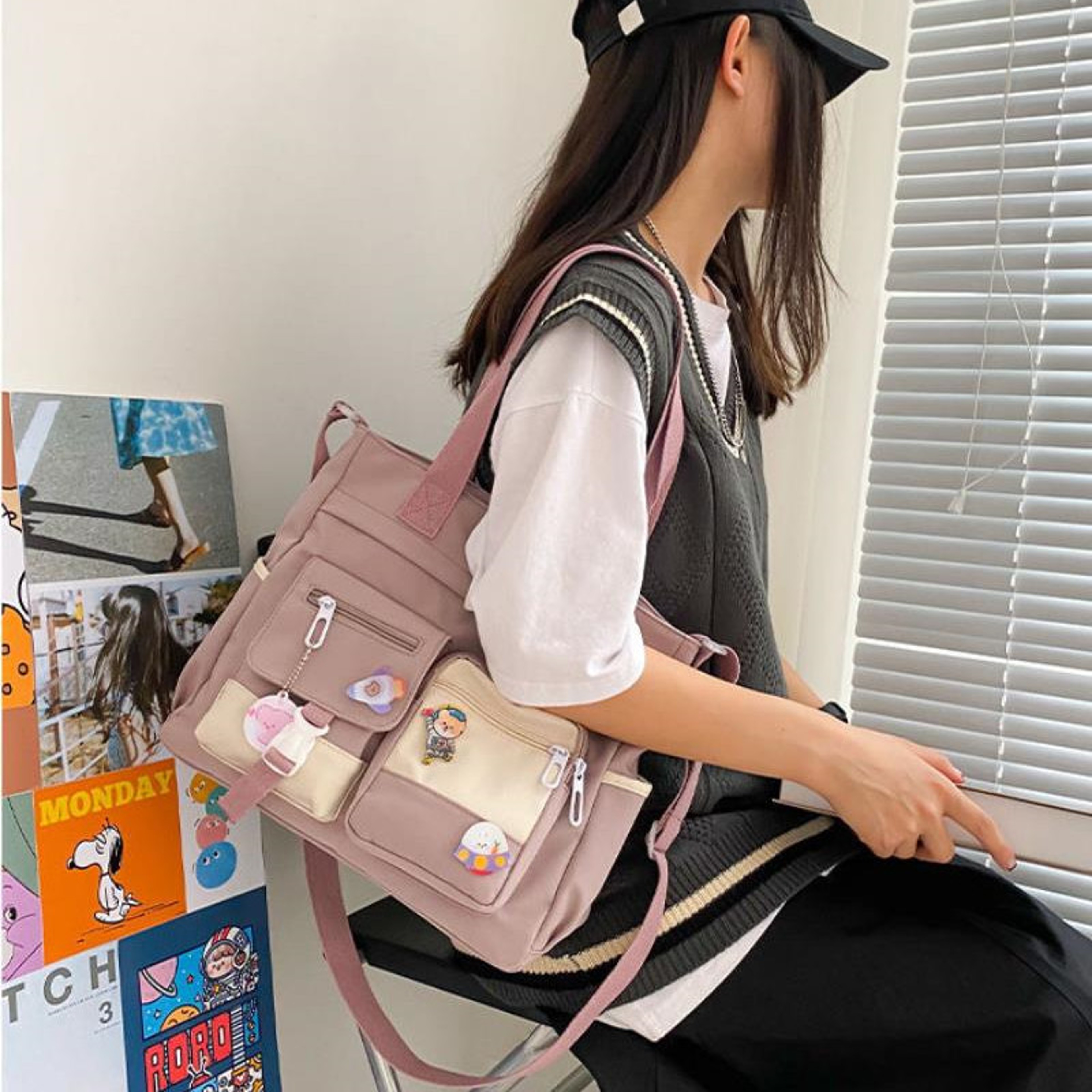 Nylon Ladies Messenger Bag Waterproof Canvas Women Handbags Oxford Crossbody Tote Shoulder Bag Book 6