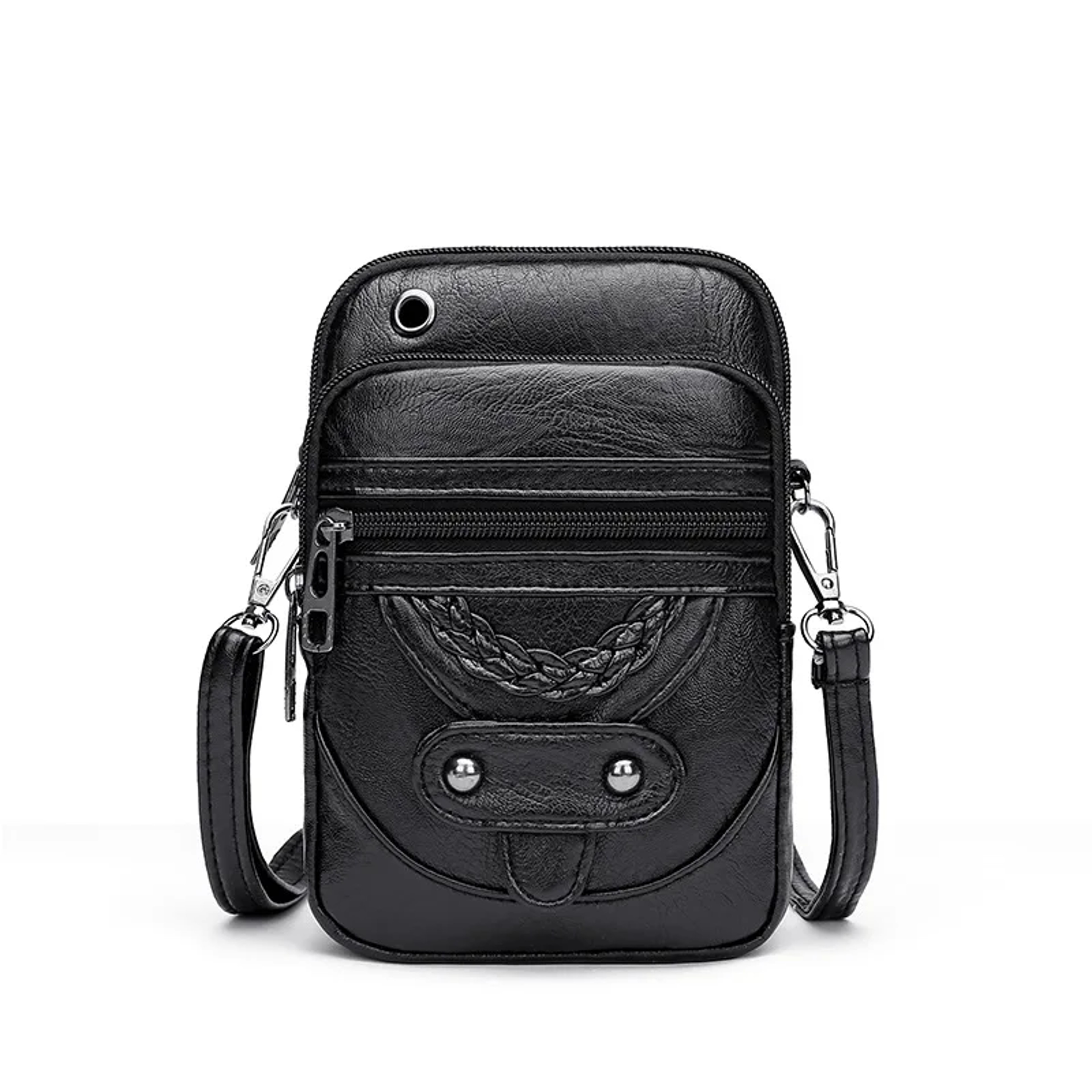 Vintage Crossbody Bag MultiFunctional Soft PU Leather Small Shoulder Bag For Women Cash Purse Cell  5