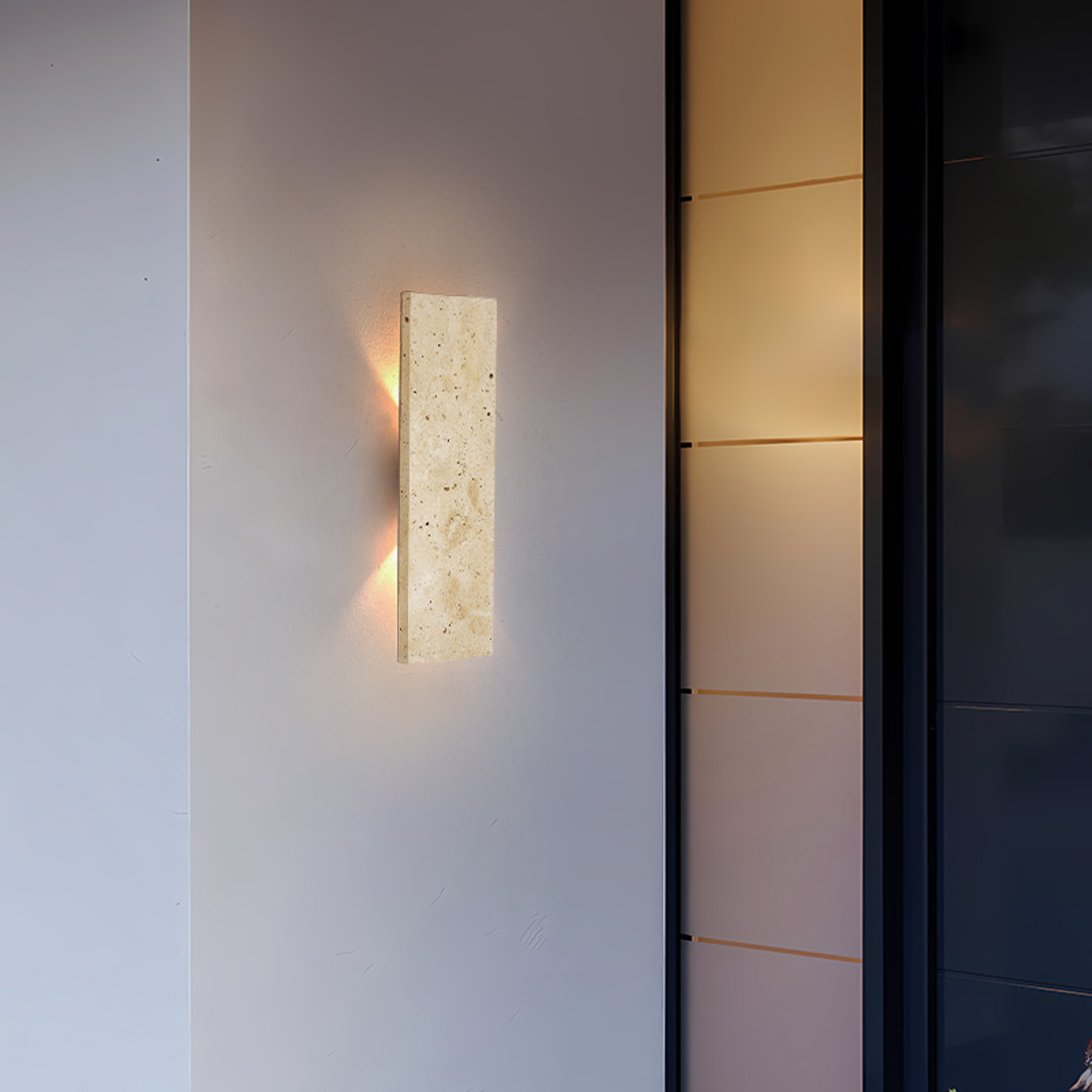 LED Wall Lamp Bedroom Exterior Outdoor Waterproof Wall Lamps Strip Natural Stone Wall Lights Stylis 3