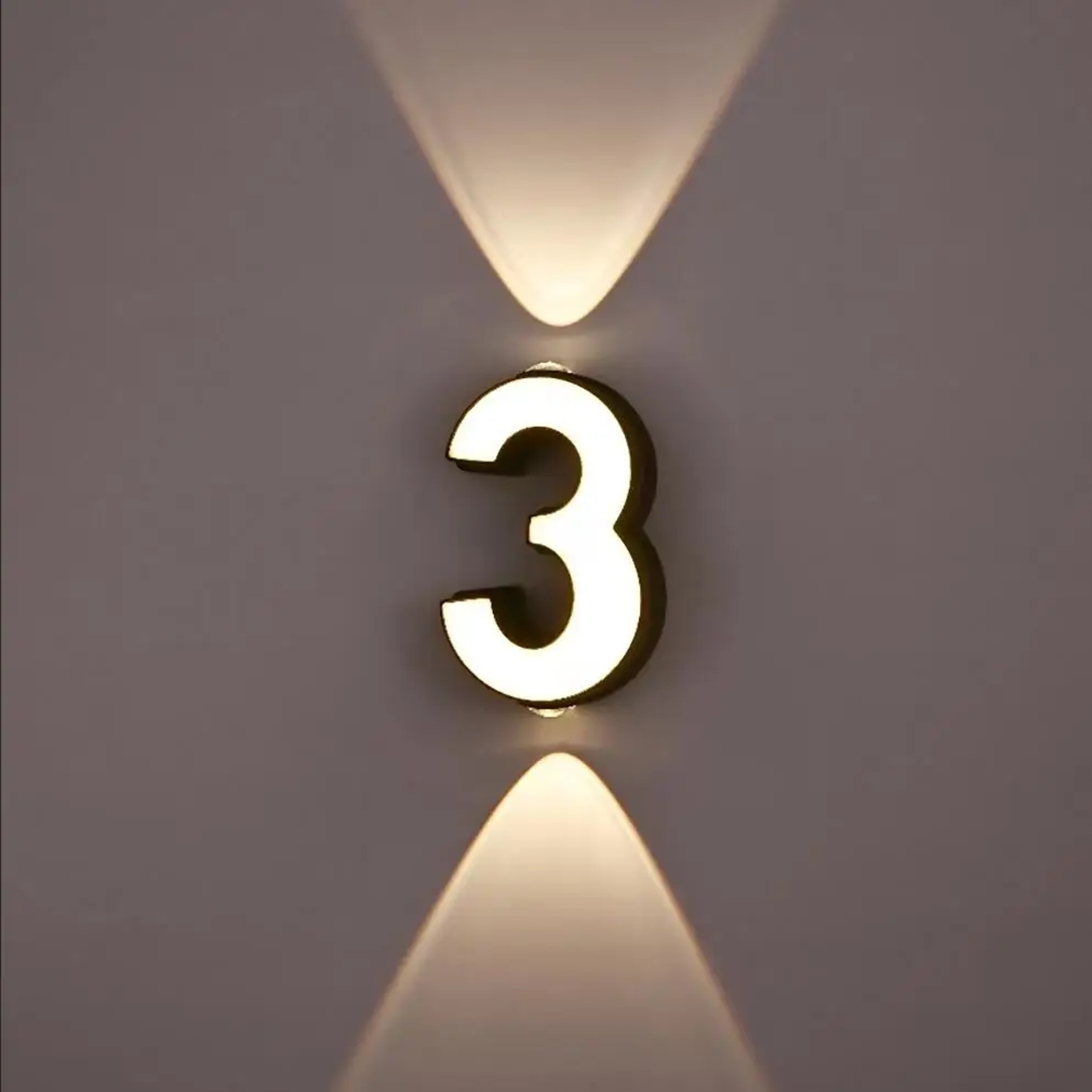 Waterproof LED Wall Lamp Digit Number Display Modern Minimalism Style For Porch Garden Indoor  Outd 2