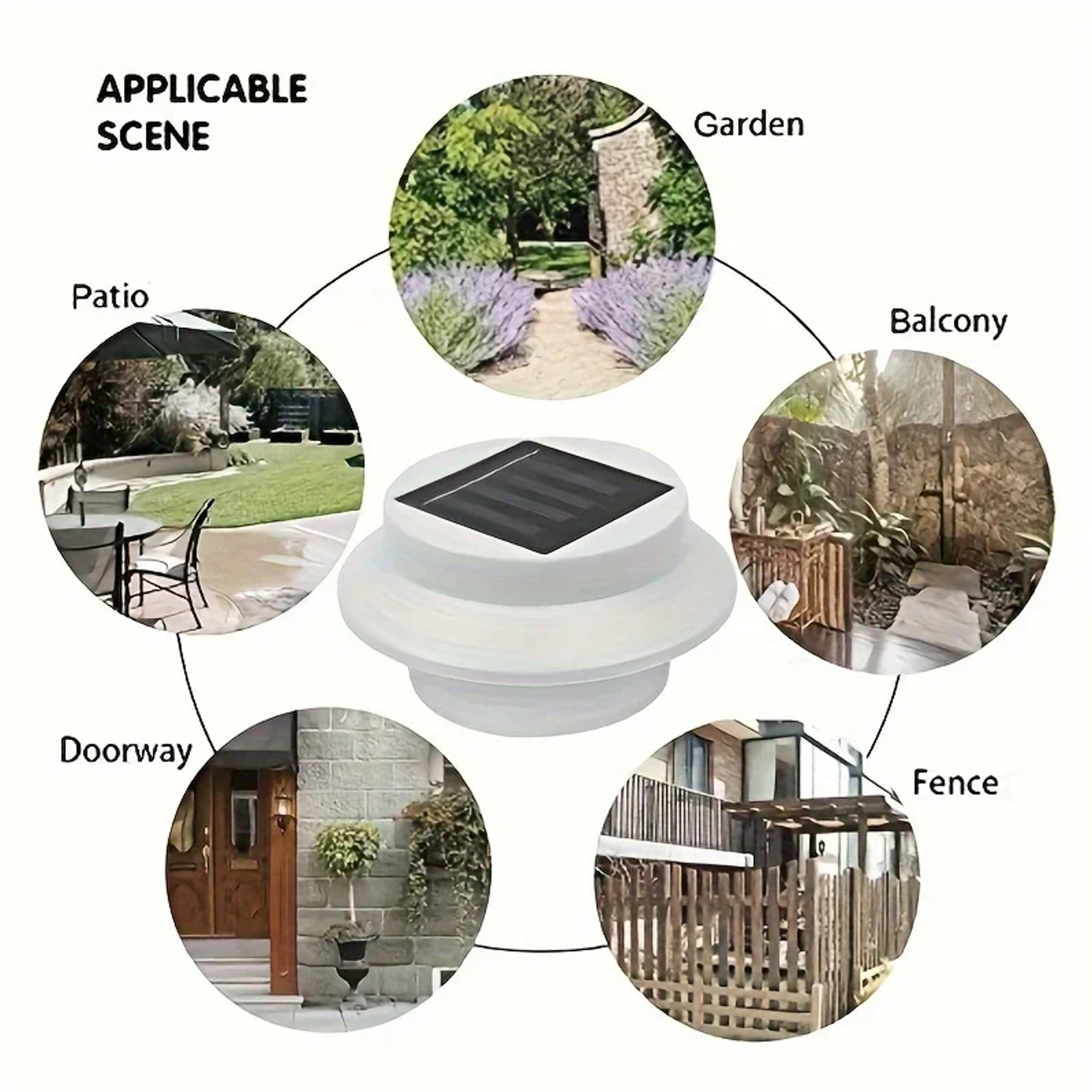 Waterproof Solar Gutter Lights Solar Charge Porch Wall Fixtures Outdoor Pathway Fence Illumination  4