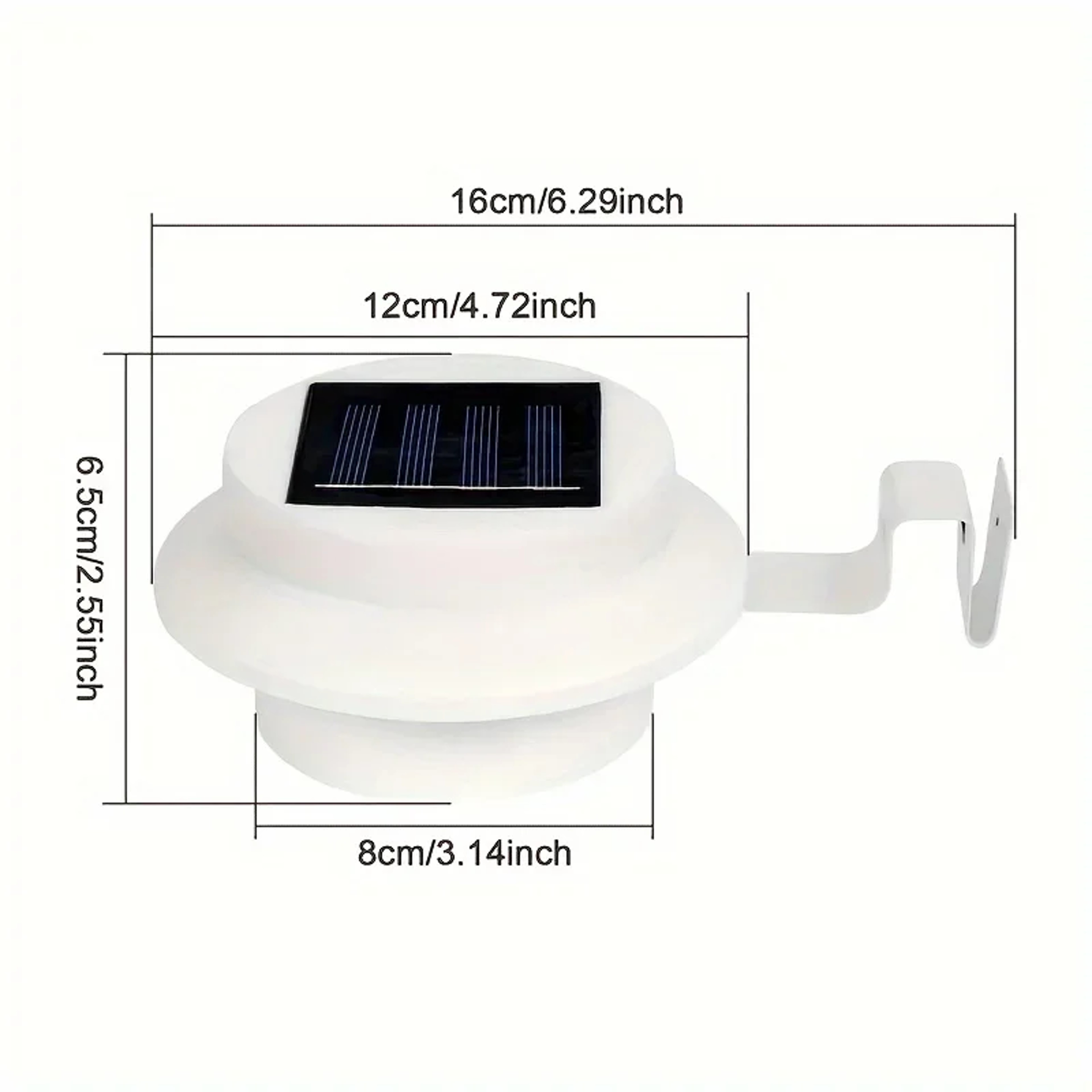 Waterproof Solar Gutter Lights Solar Charge Porch Wall Fixtures Outdoor Pathway Fence Illumination  5