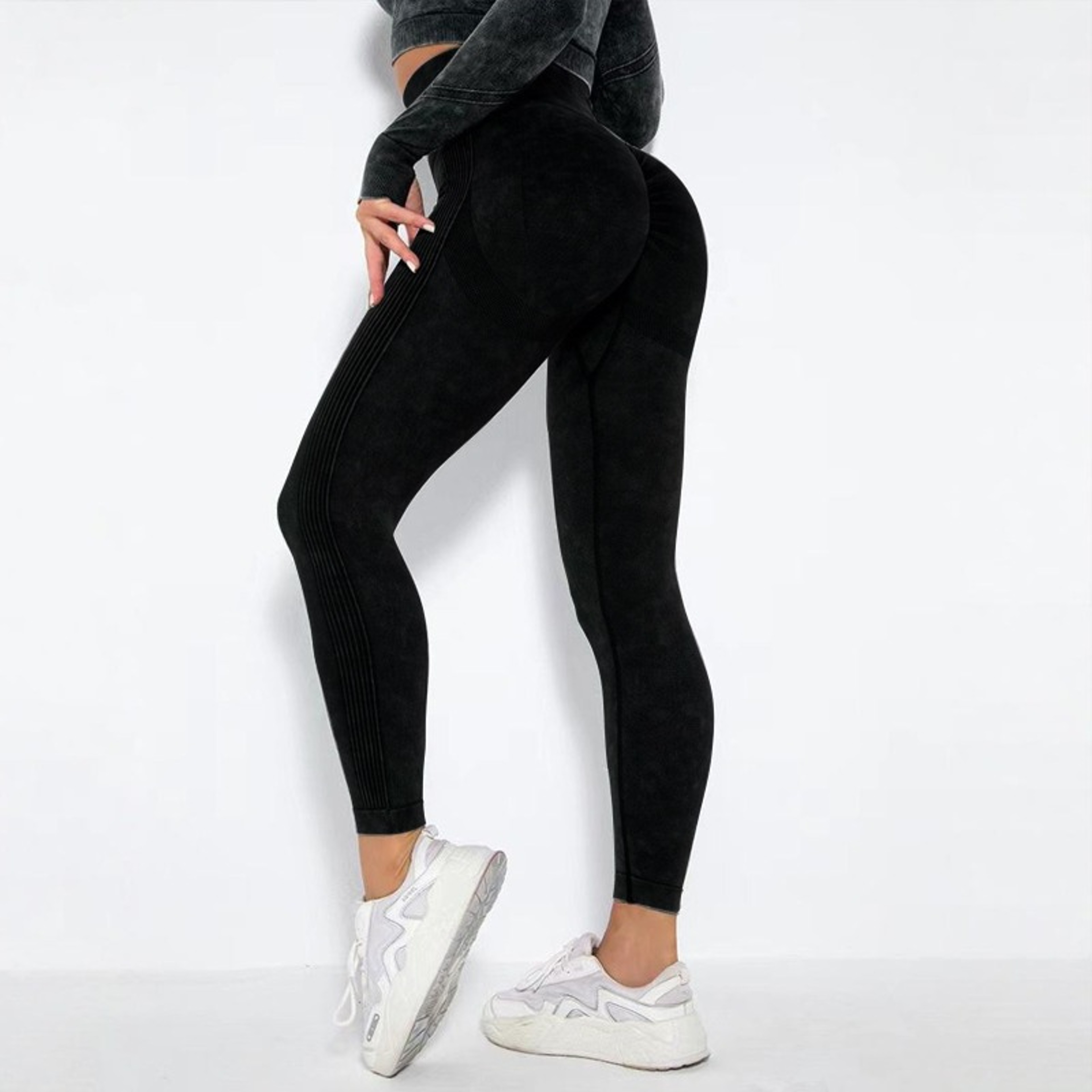 Matte Washed Seamless High Waist Yoga Pants Women High Elastic Sexy Hip Lifting Leggings For Gym Wo 2