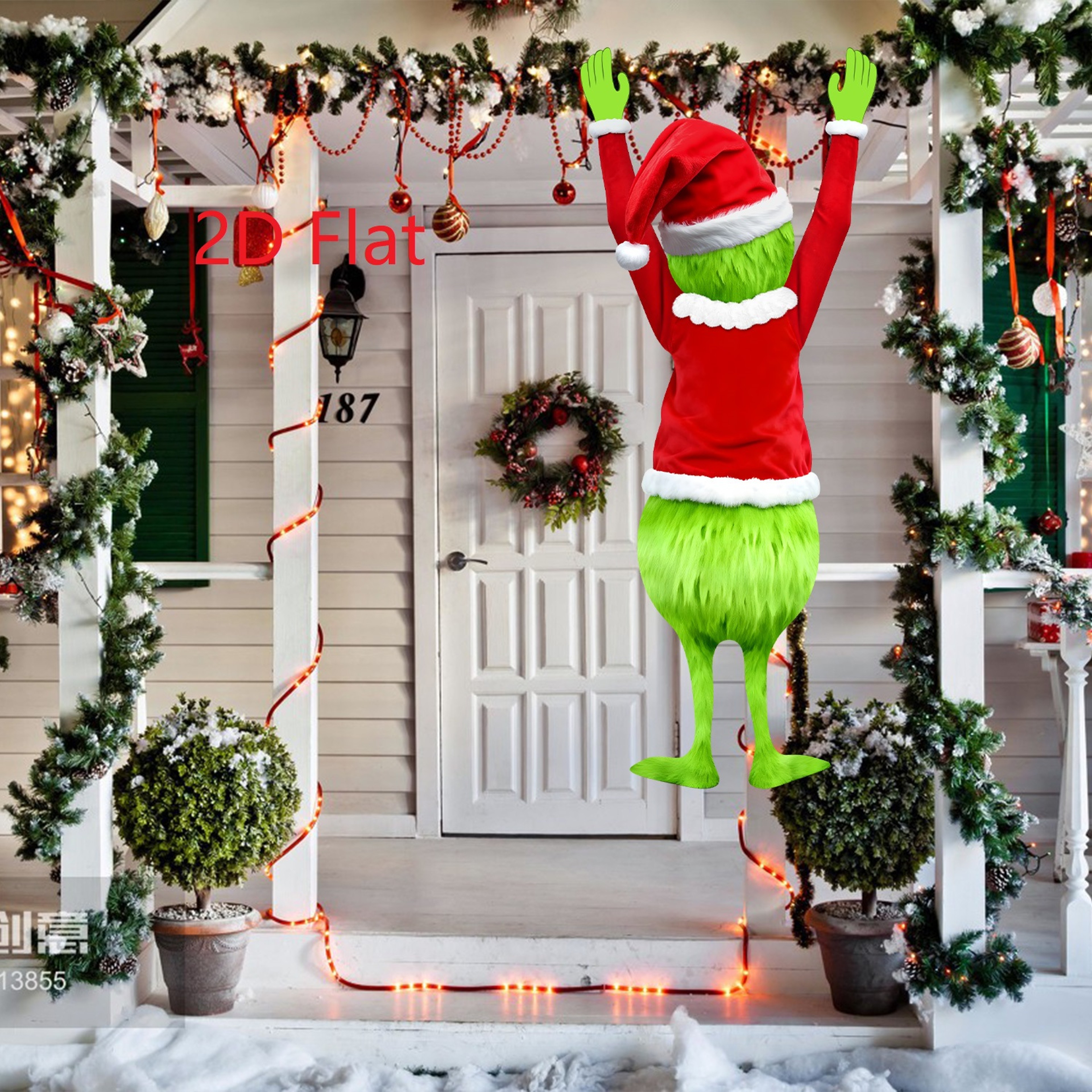 Hanging Christmas Decoration Christmas Green Haired Man Merry Xmas Gift Holiday Indoor Outdoor Fun  0