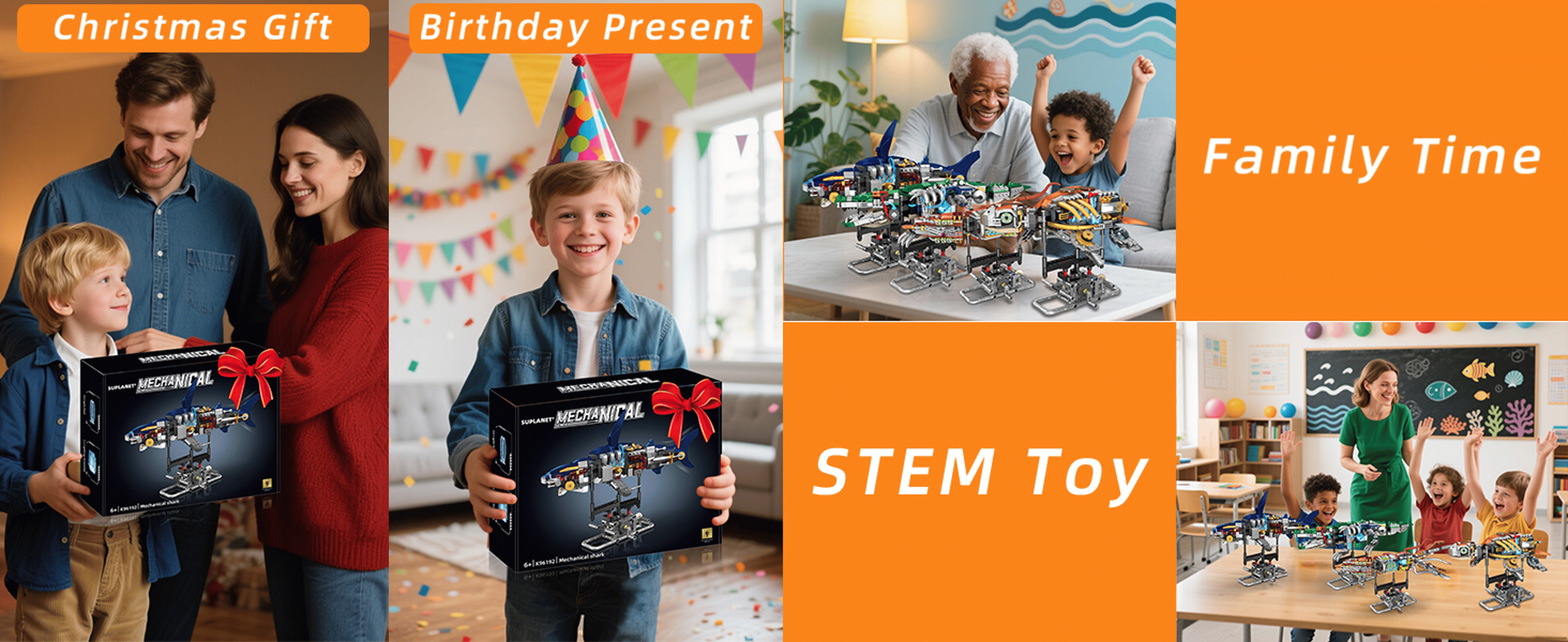 Mechanical Shark Toy Kit With Lights, Interactive STEM Model for Kids & Collectors – view 19