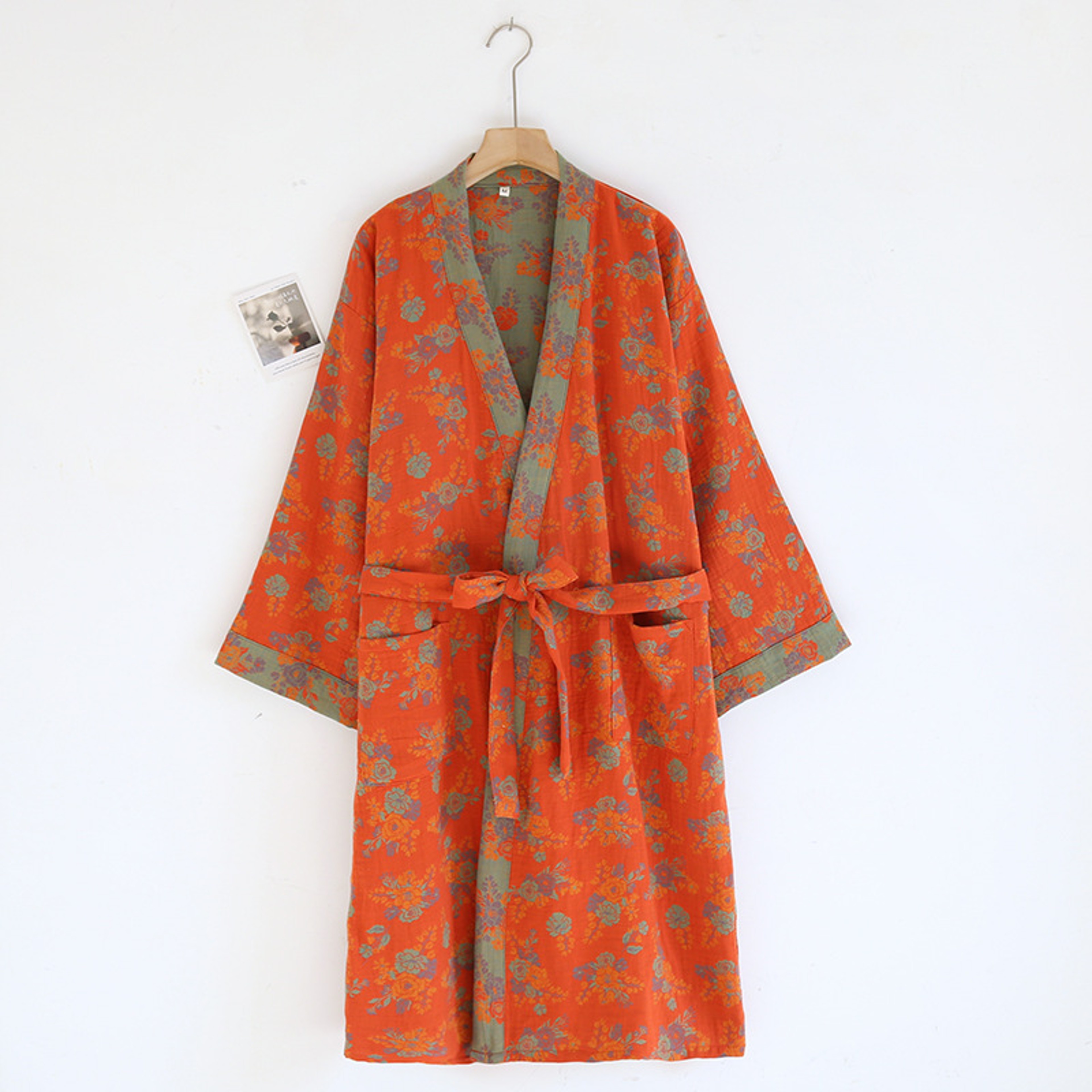 Cotton Loose Home Sleepwear Robes With Belt Multi Colors Bathrobe Womens Pajamas Clothing For Sprin 7