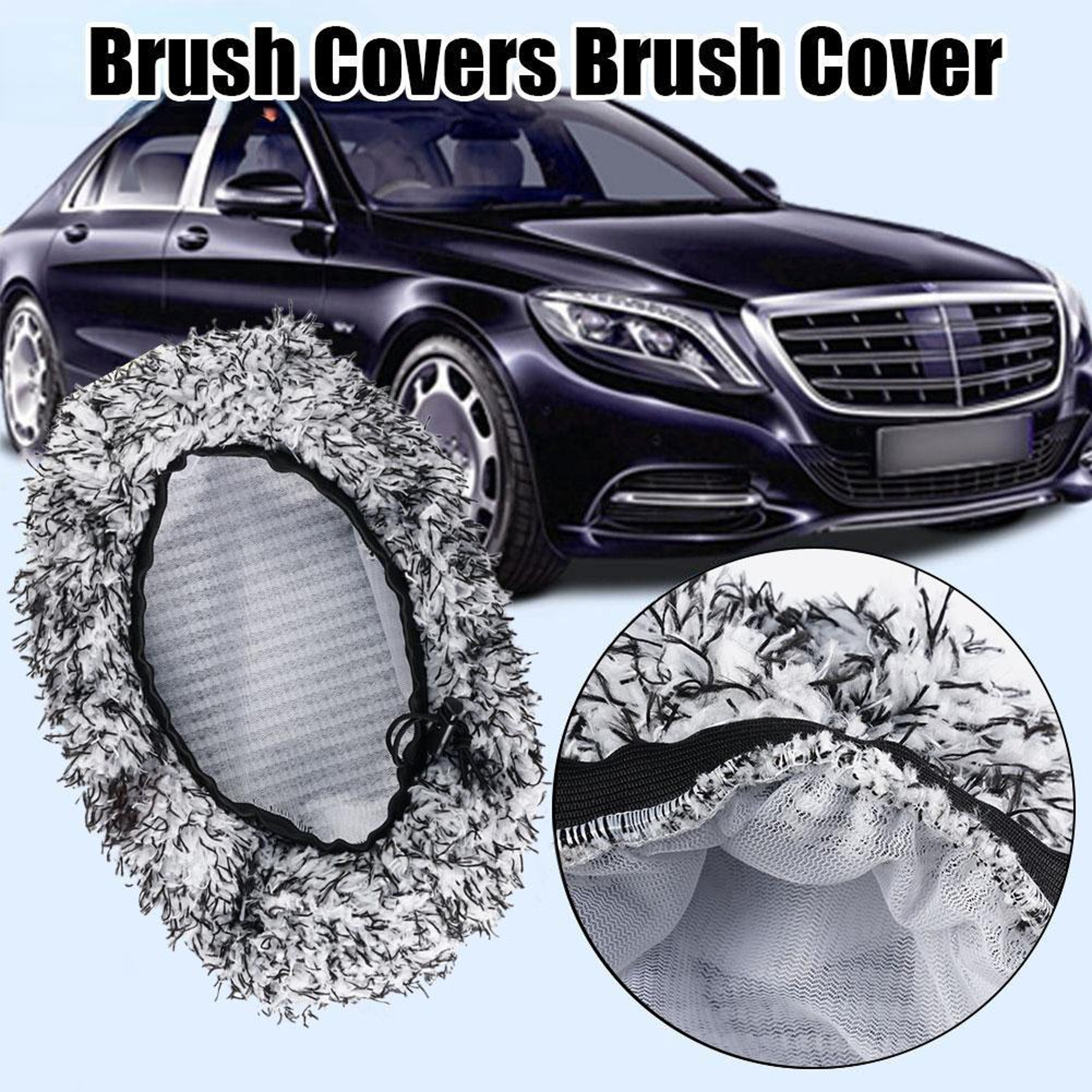 Longhandle Water Brush Replacement Cloth Plush Chenille Mop Cover Car Cleaning Brush Household Mop  2