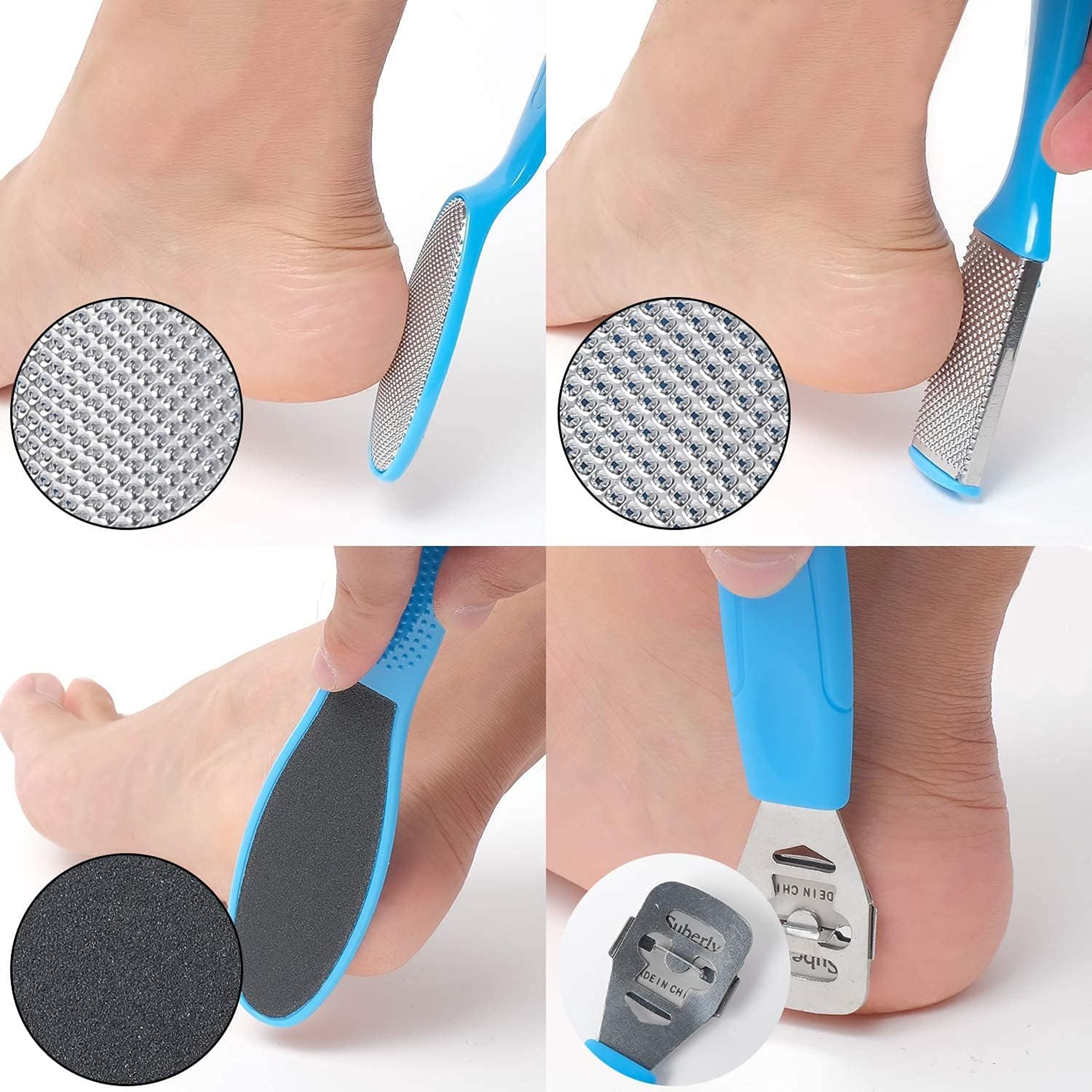8 Piece Set Foot Octopus Fish Eye Exfoliating Heel Sharpener Heel Cramping Heel Cramping Heel Crack 2