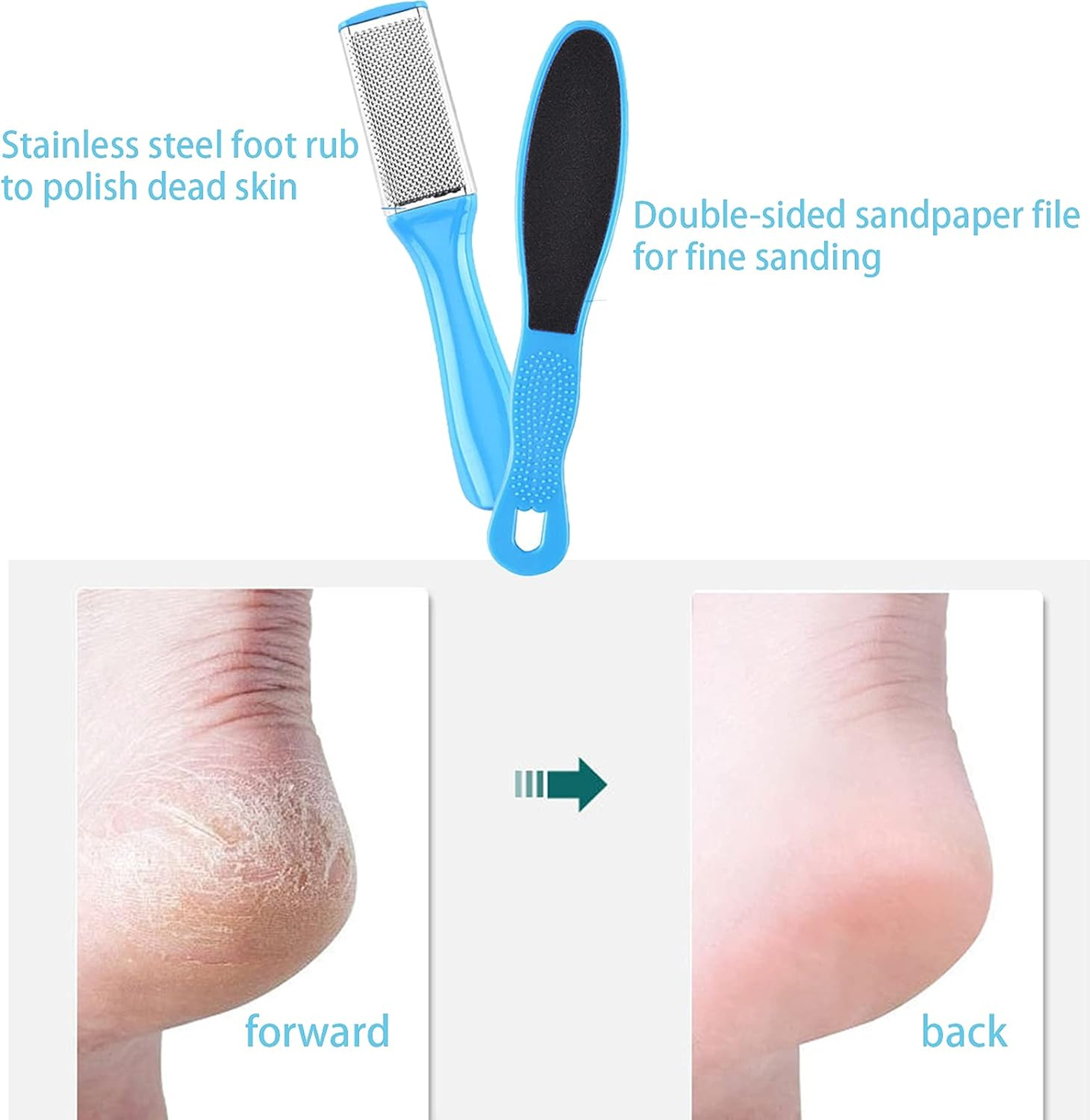 8 Piece Set Foot Octopus Fish Eye Exfoliating Heel Sharpener Heel Cramping Heel Cramping Heel Crack 3