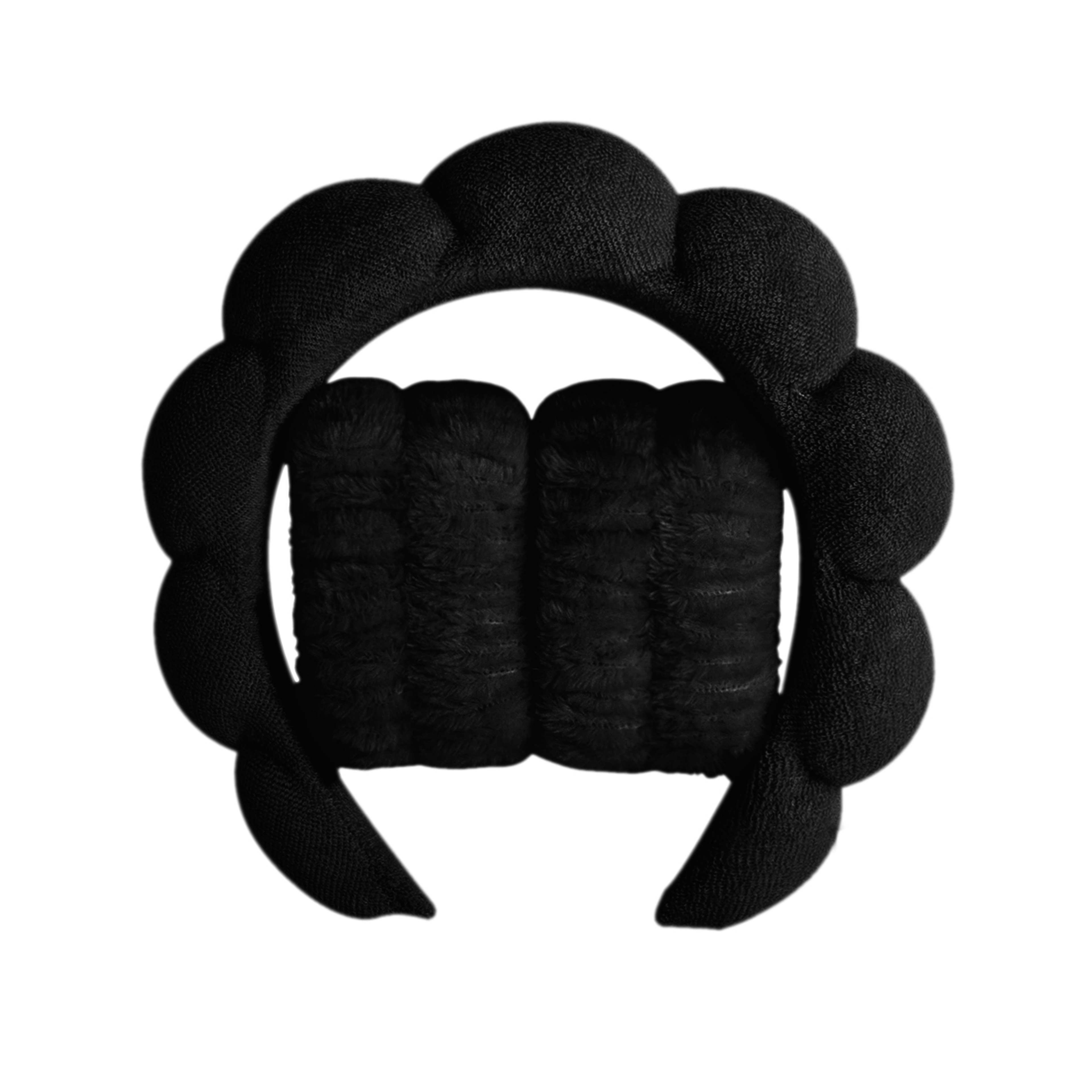 Puffy Headband For Washing Face Makeup Fashion Microfiber Scrunchies Spa Bubble Headband For Shower 10
