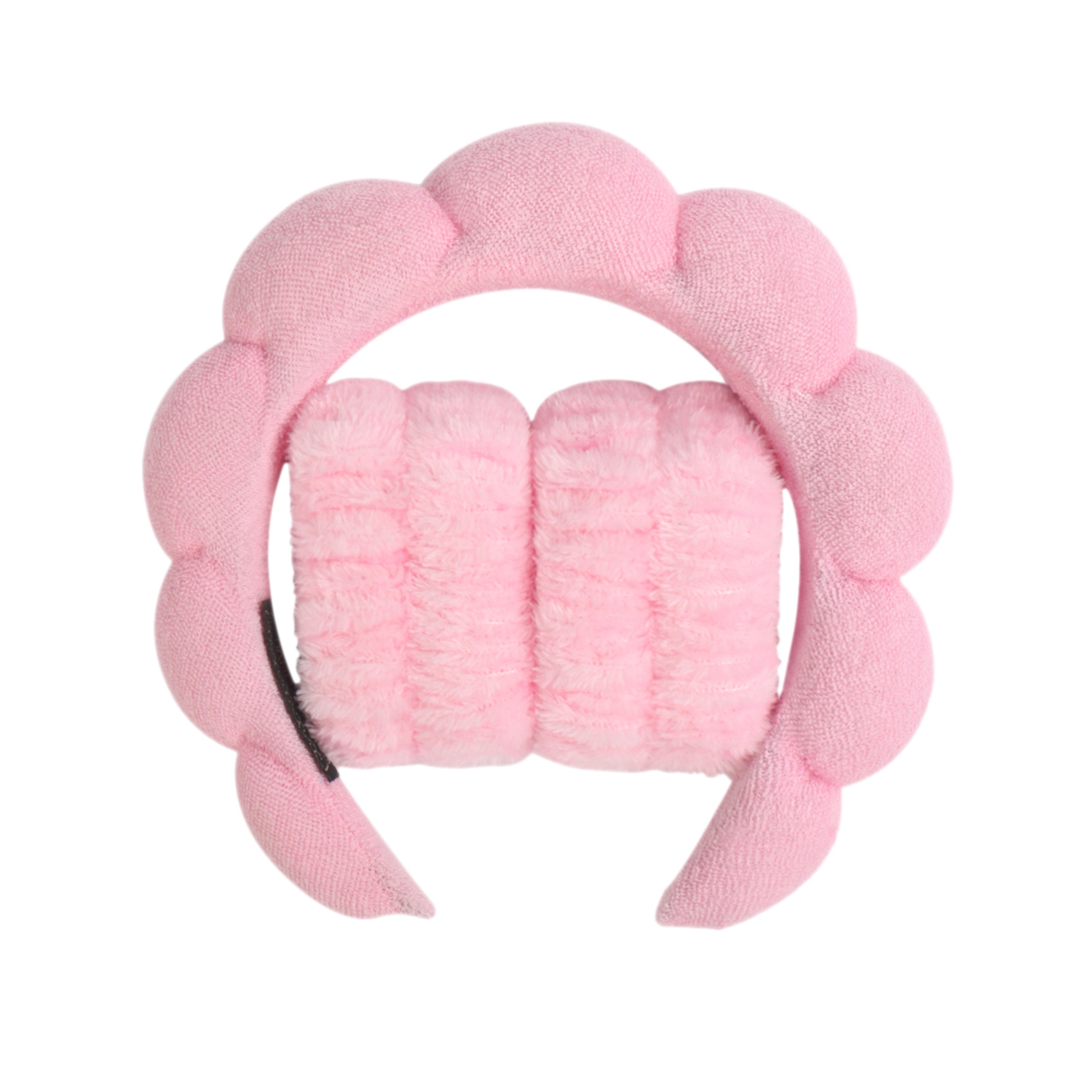 Puffy Headband For Washing Face Makeup Fashion Microfiber Scrunchies Spa Bubble Headband For Shower 8