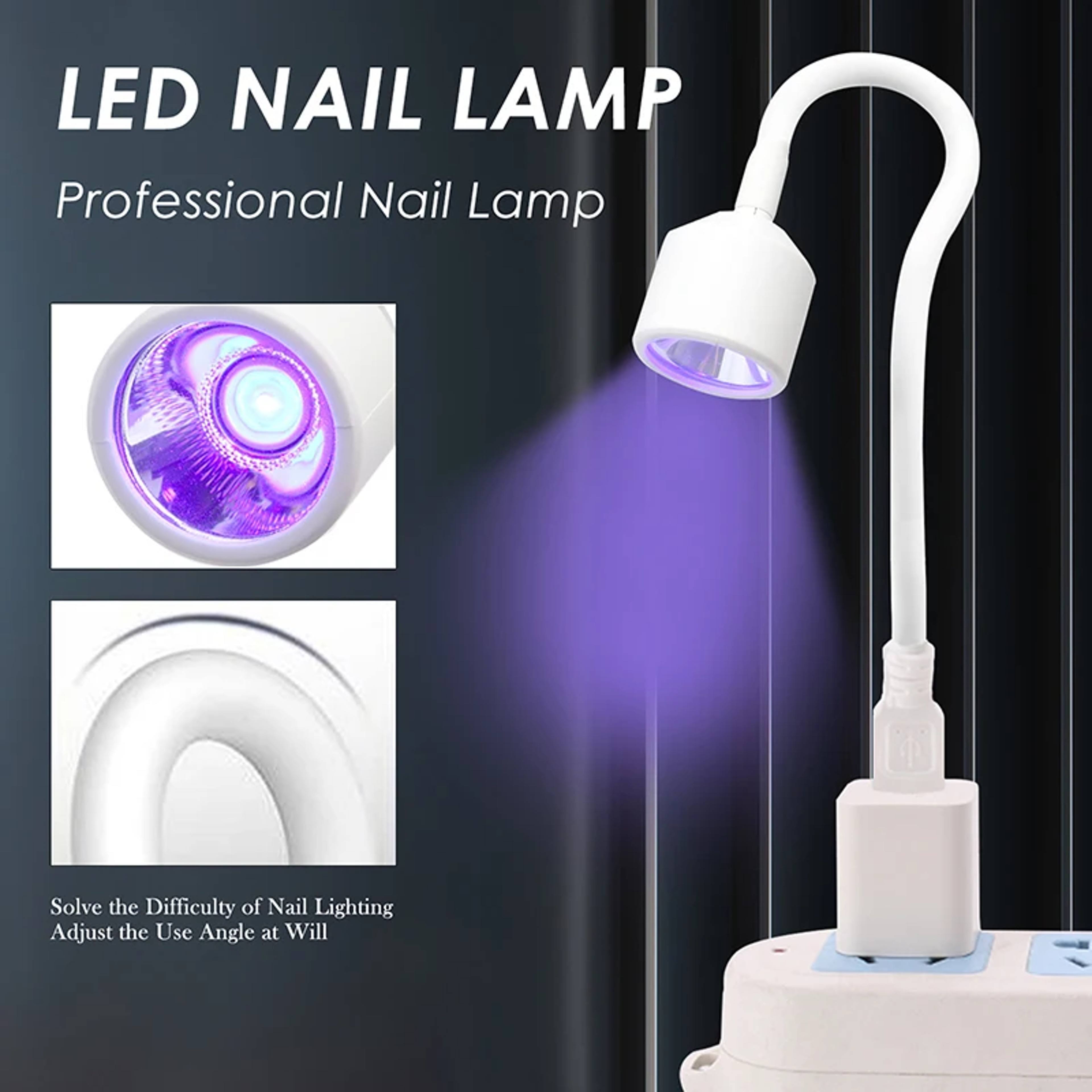 Mini Nail Dryer UV LED Lamp Foldable Desk Lamp USB Curing Lights For Gel Polish Quick Dry Nail Art  1