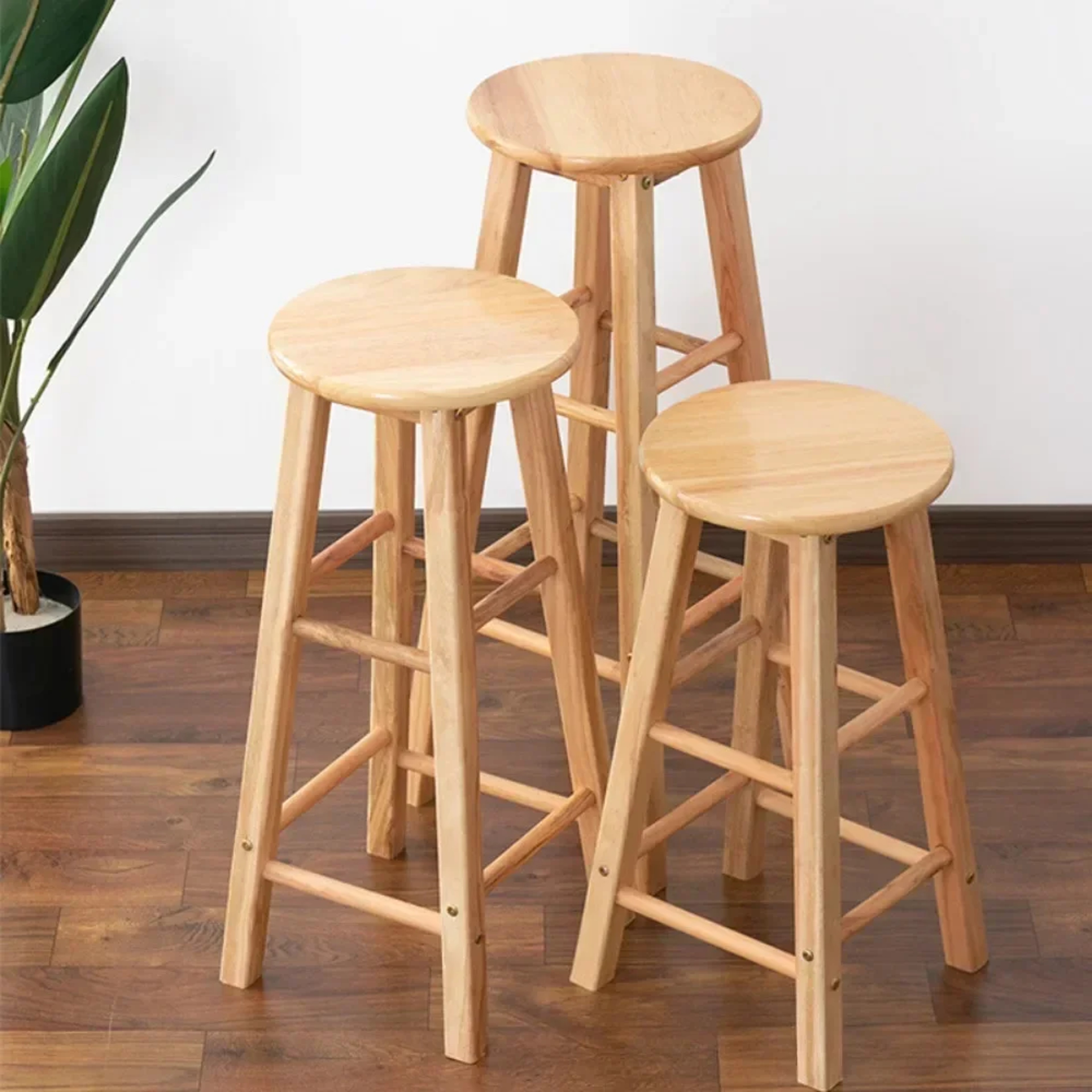Nordic Style Solid Wood Bar Stool Multifunctional High Chair Minimalist High Stool For Southern Hom 2