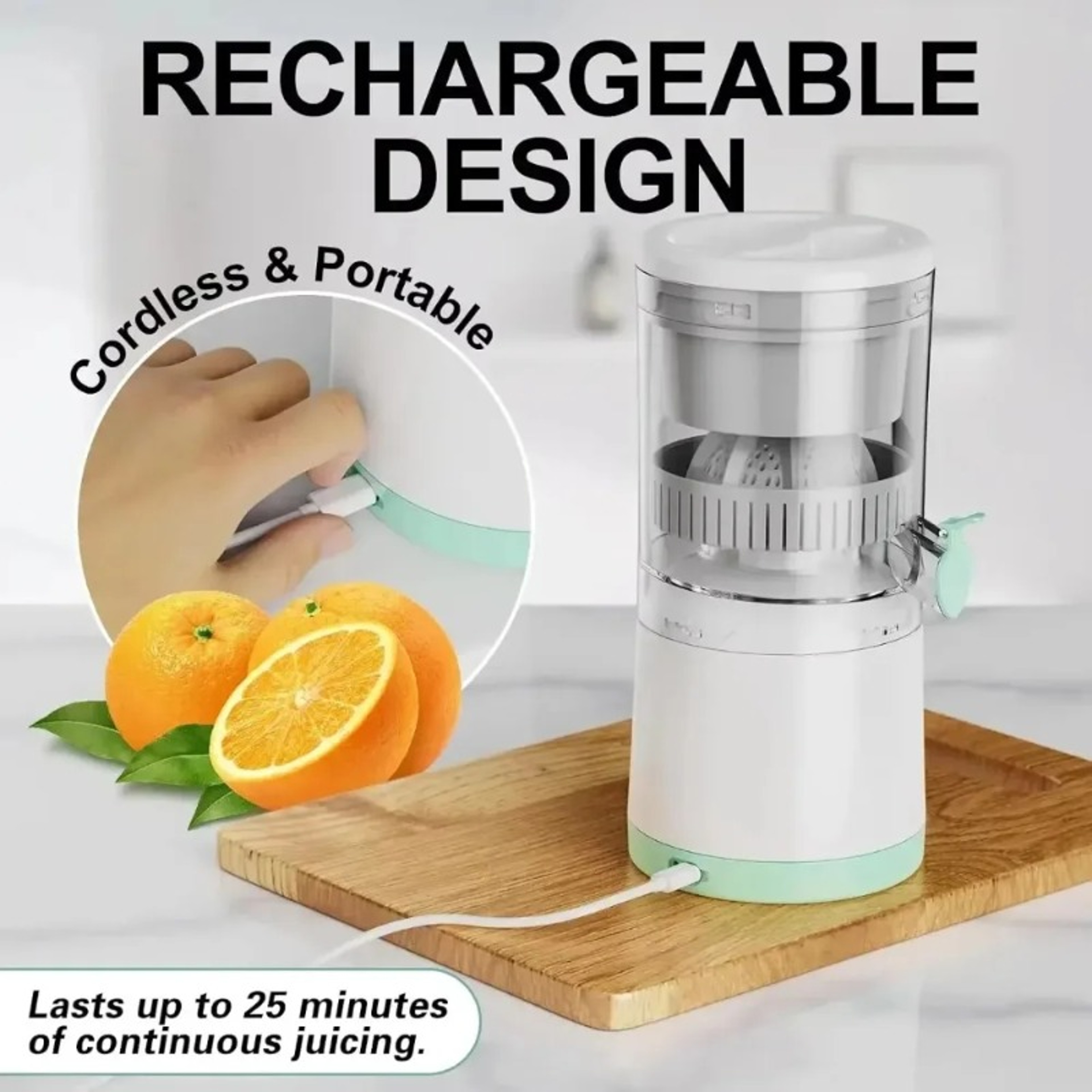 Electric Juice Extractor Wireless USB Charging Fruit Separation Press Cup For Fresh Juice 5
