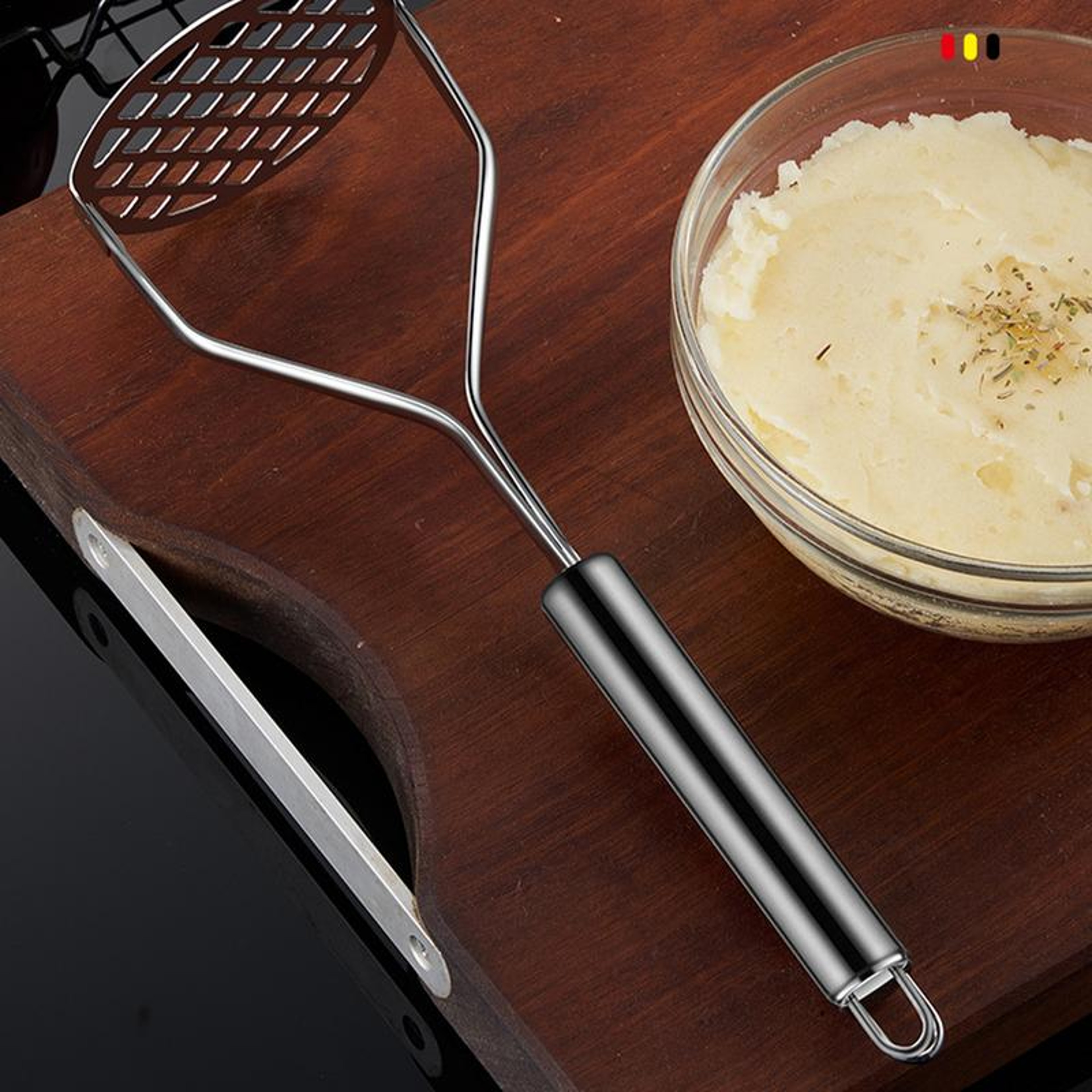 Stainless Steel Avocado Press Potato Crusher Pusher Ground Beef Masher Creative Mud Press Mashed Po 3