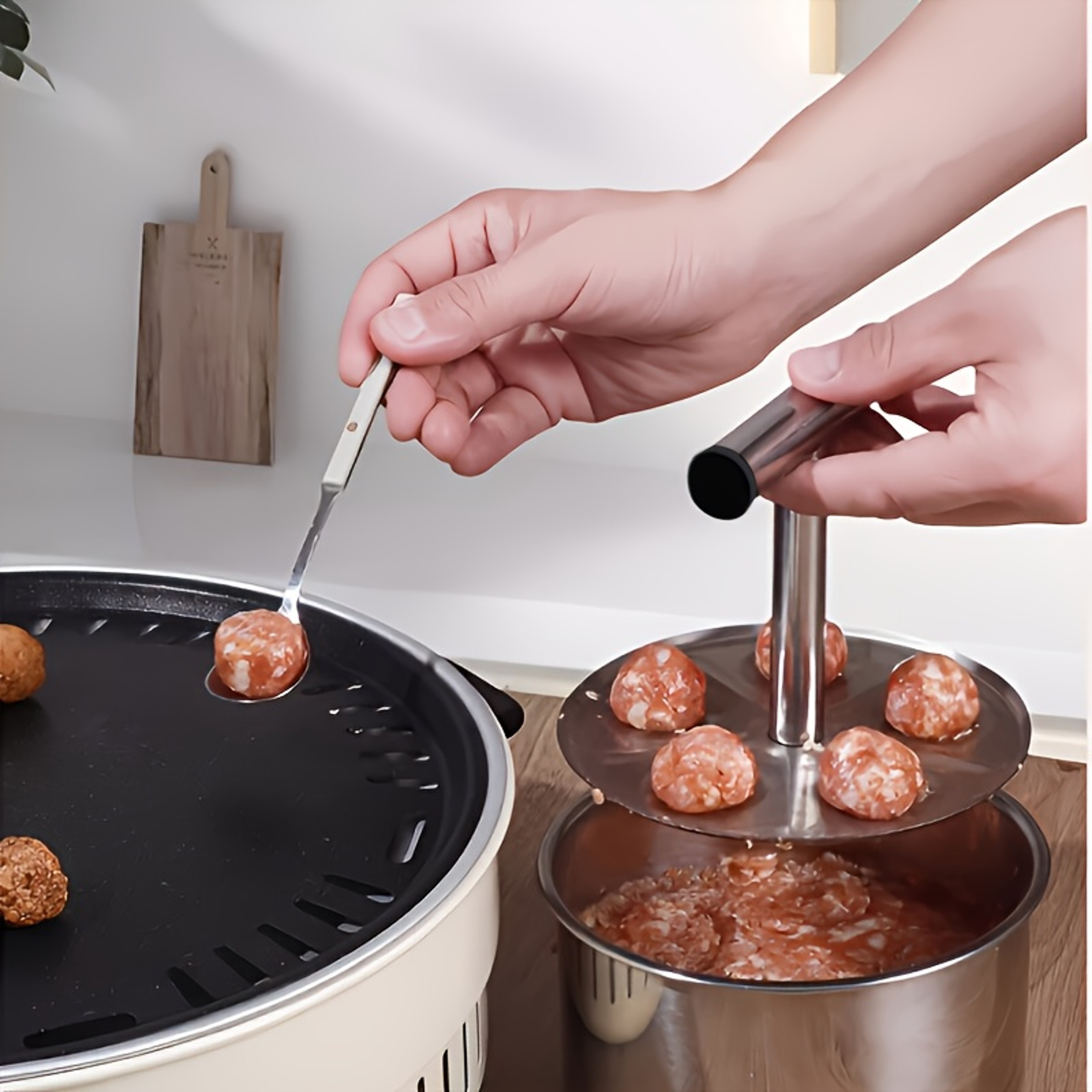 Stainless Steel Meatball Maker Ergonomic Handle PressType Mold Dishwasher Safe Ideal For Home And R 0