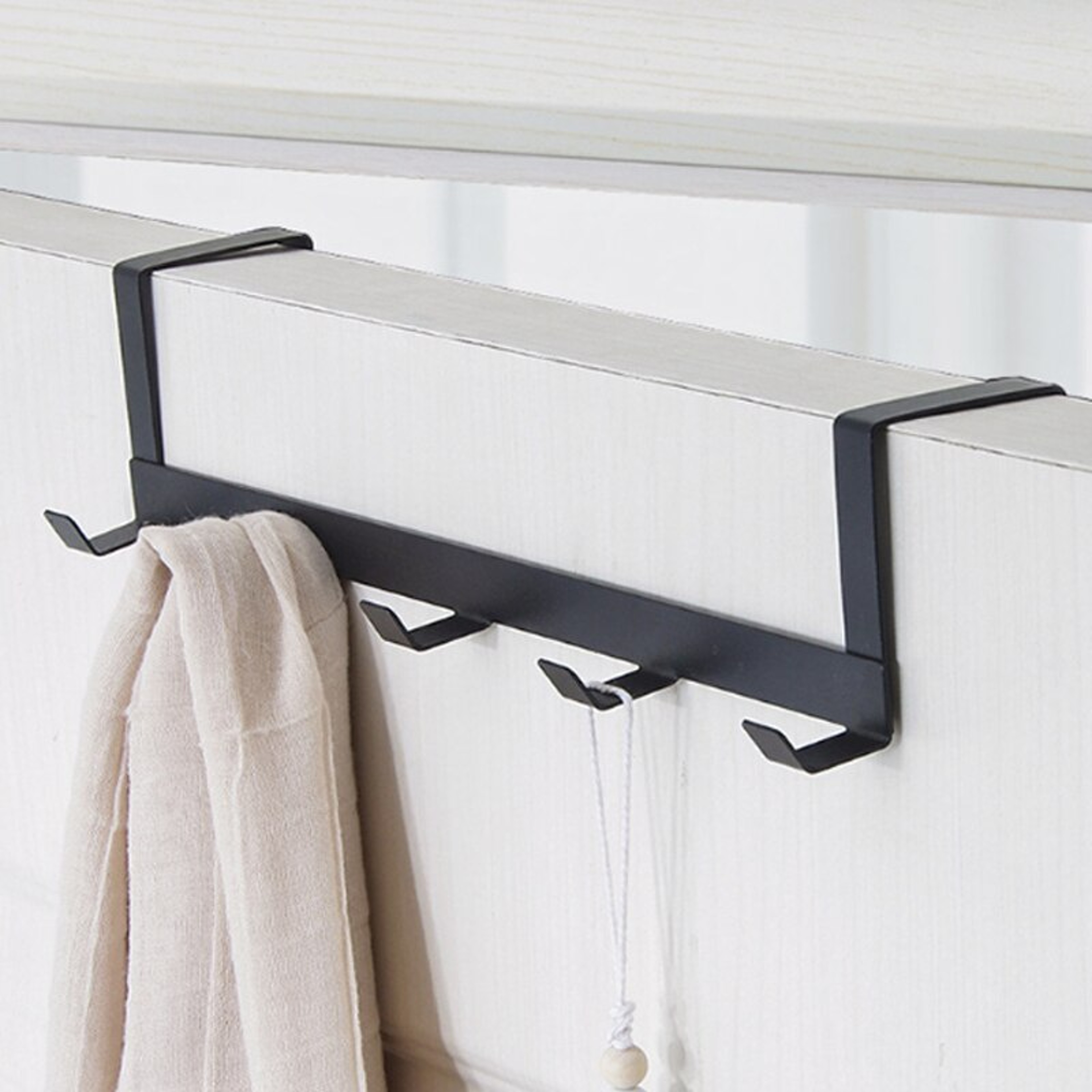 Over The Door Hooks Organizer Clothes Coat Hat Towel Hanger Home Bathroom Organizer Rack For Kitche